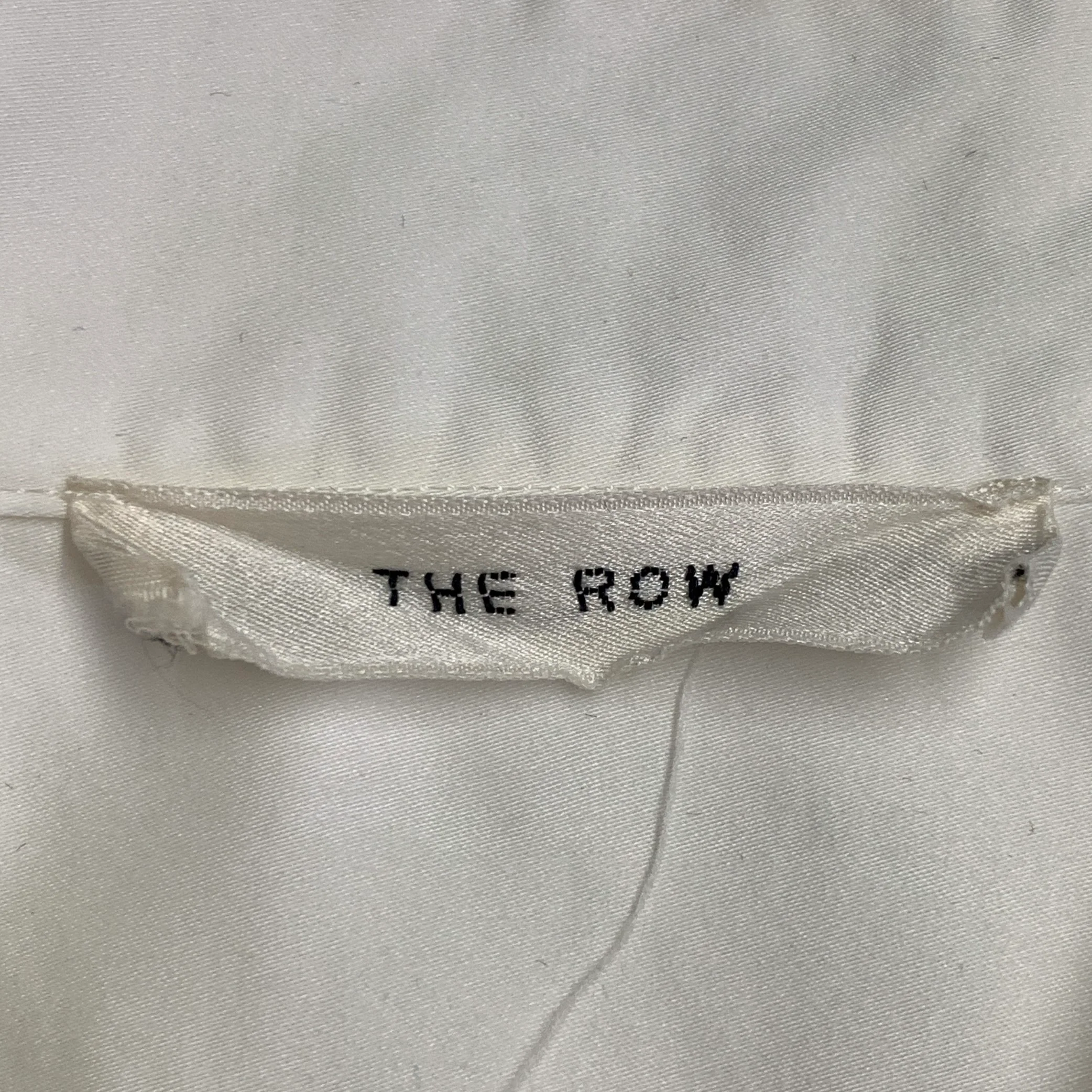 THE ROW Size S White Cotton Blend Oversized Hidden Buttons Shirt - Image 4