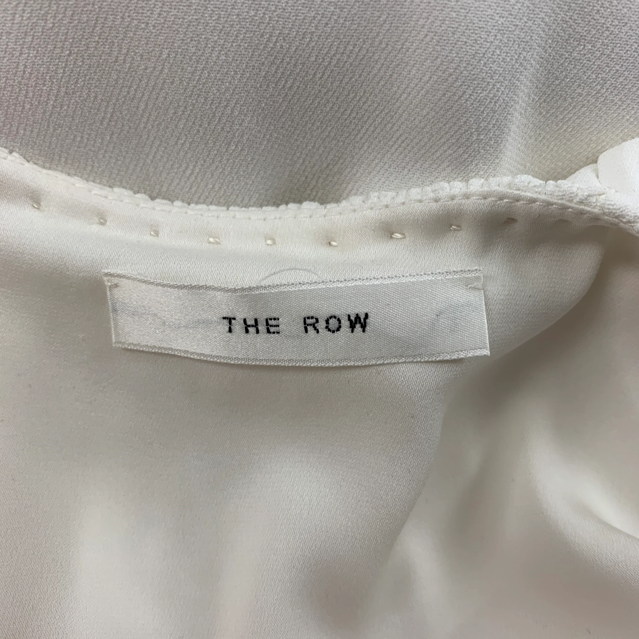 THE ROW Size XS Cream Viscose Sleeveless Shift Dress - Image 5