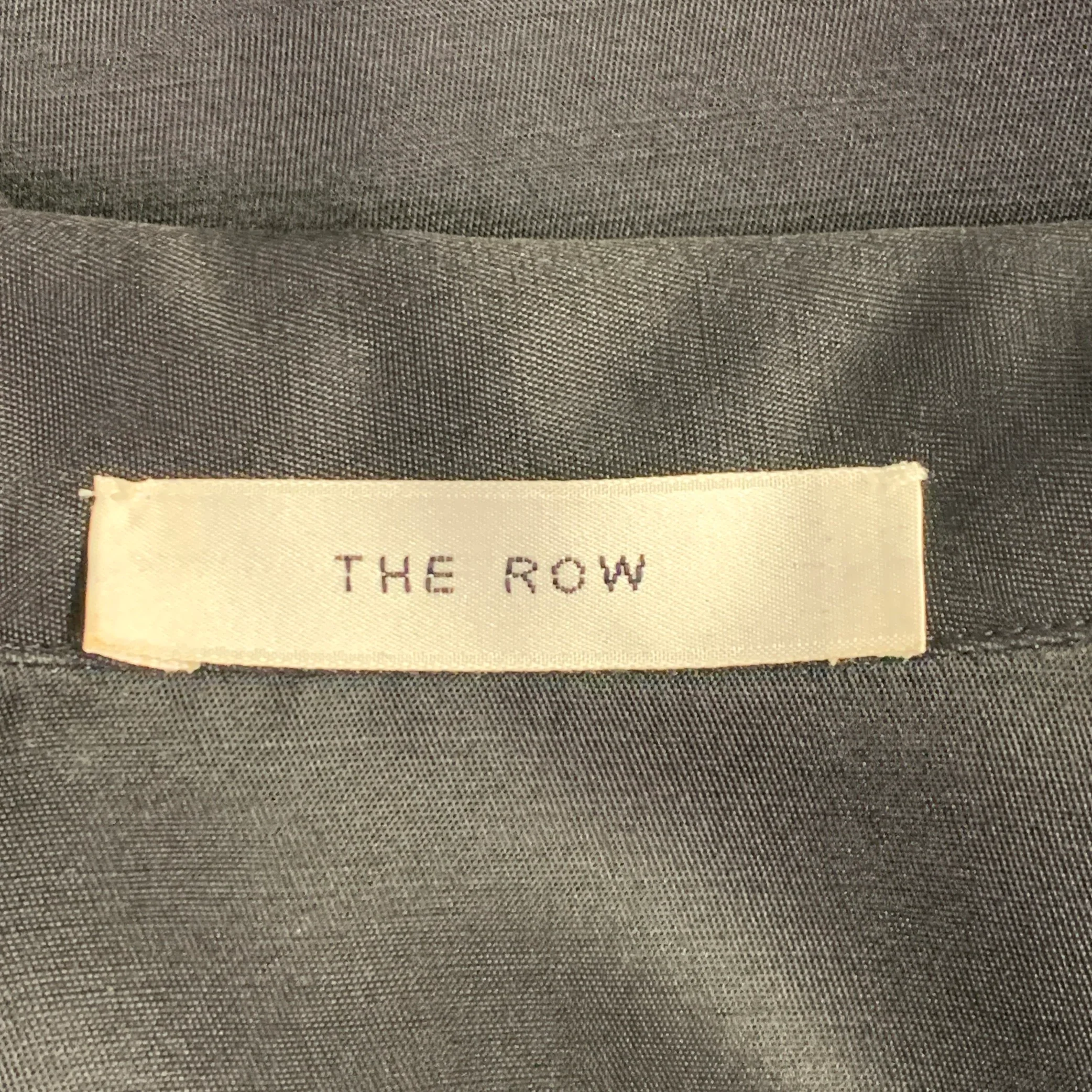 THE ROW Size XS Giuseppina Black Silk Wool Short Sleeve Casual Top - Image 4