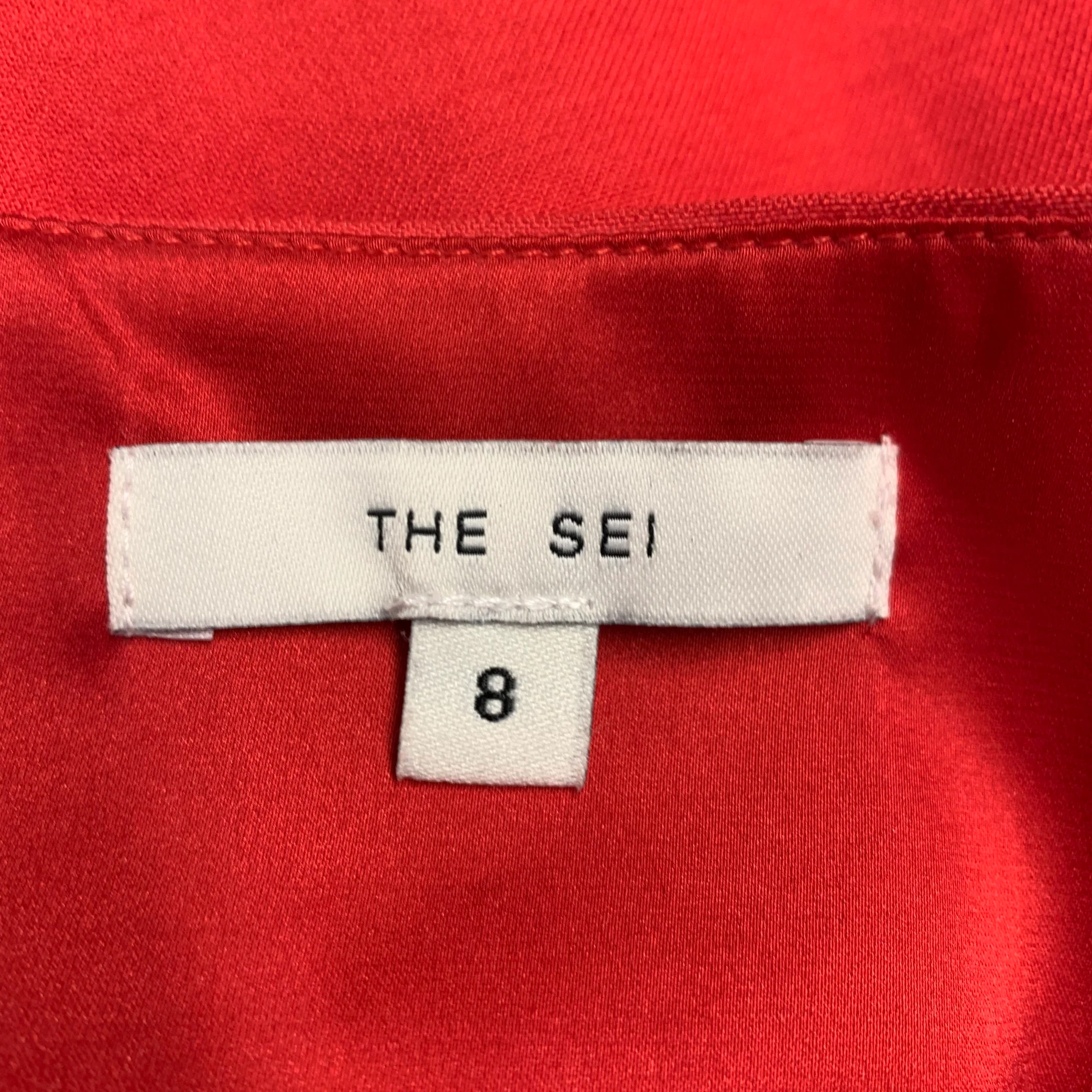 THE SEI Size 8 Pink Viscose Blend Halter Above Knee Dress - Image 4