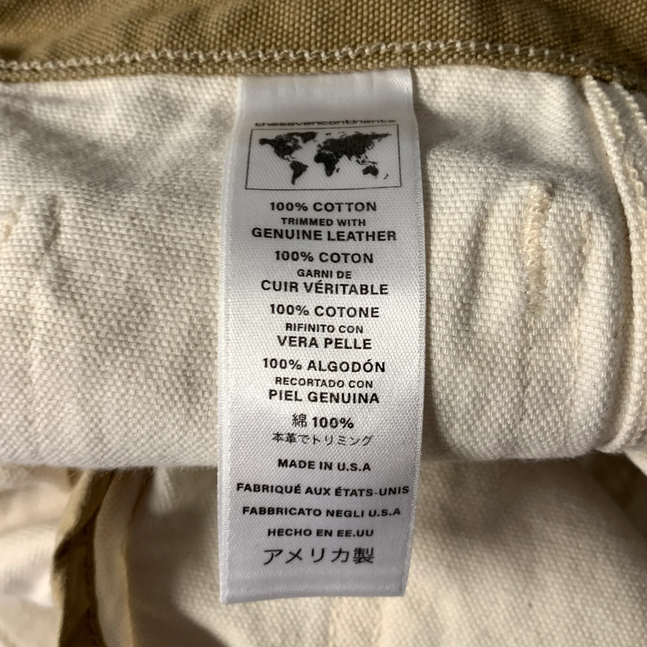 THE SEVEN CONTINENTS Size 30 Cream Cotton Carpenter Pants - Image 6