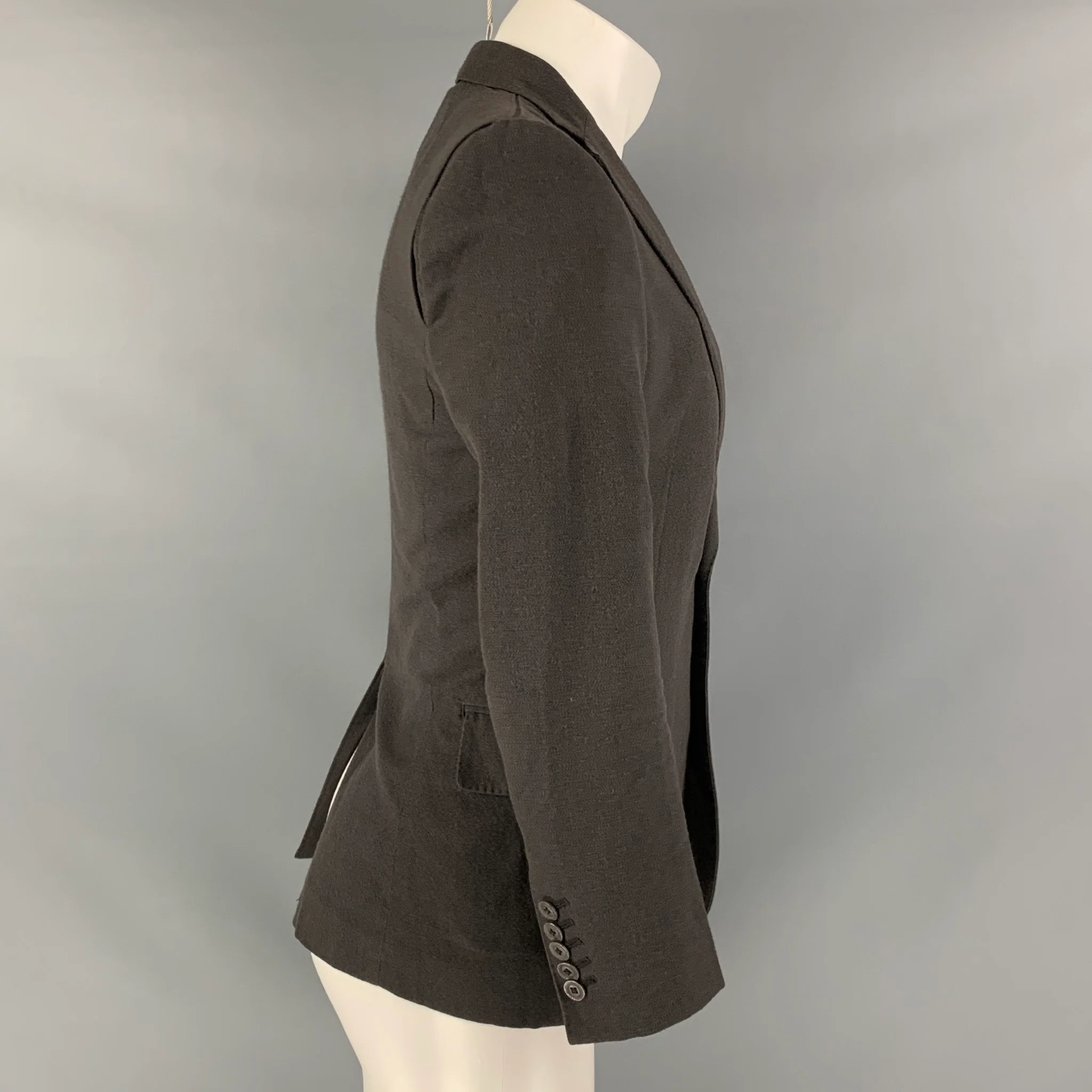 THE VIRIDI-ANNE Size S Brown Wool Blend Single breasted Jacket - Image 2