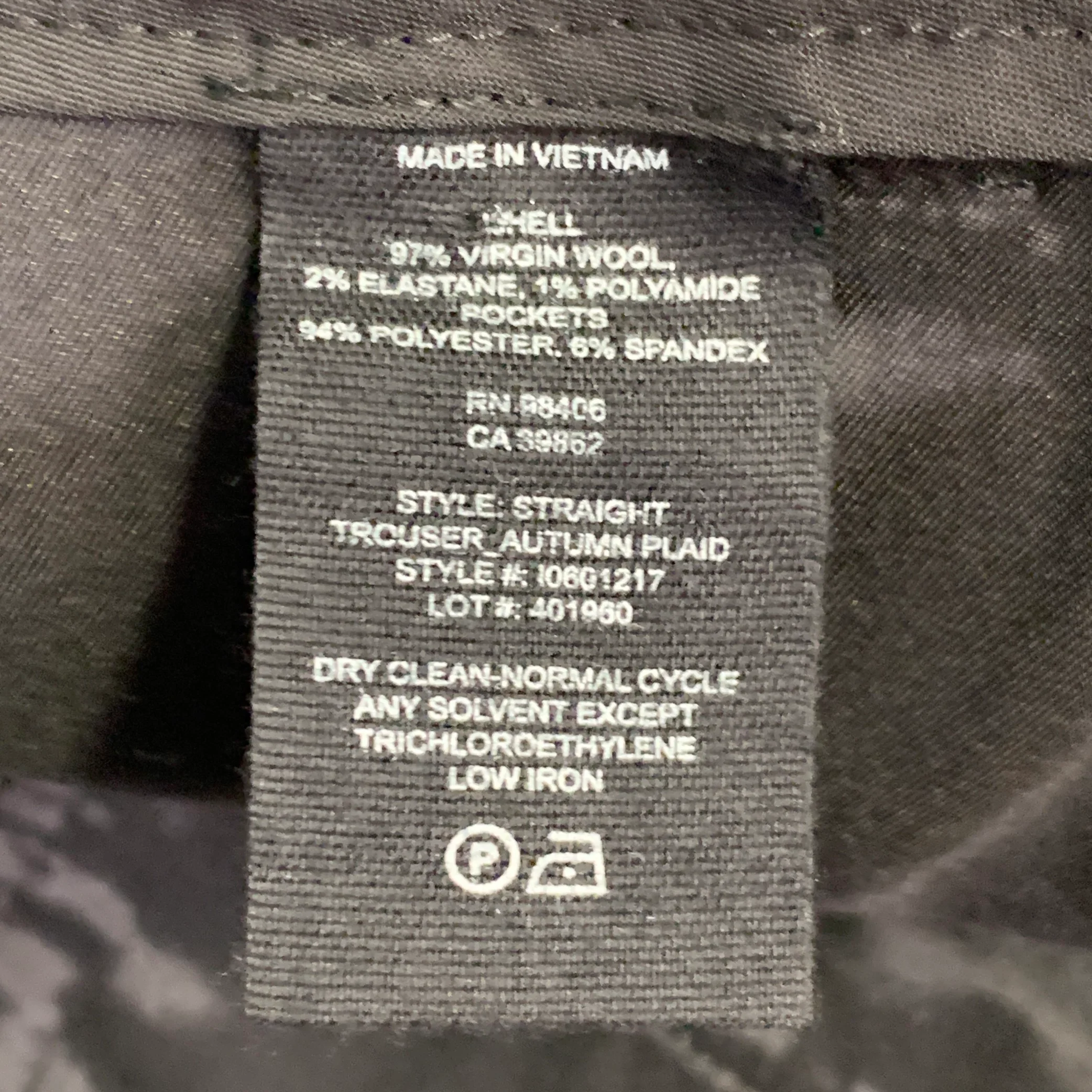 THEORY Size 2 Black White Orange Virgin Wool Blend Glenplaid Dress Pants - Image 5