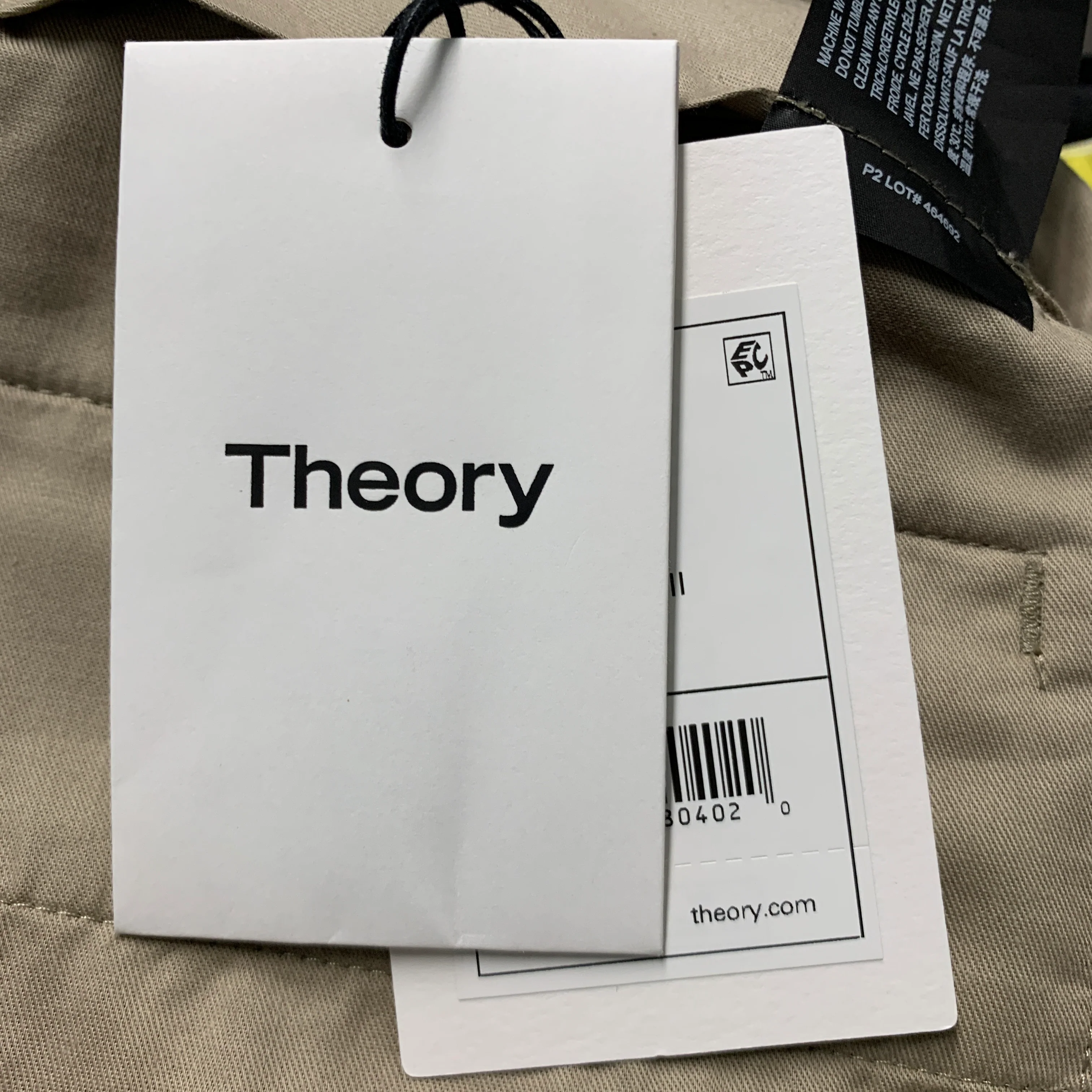 THEORY Size 30 Brown Khaki Cotton Flat Front Dress Pants - Image 7