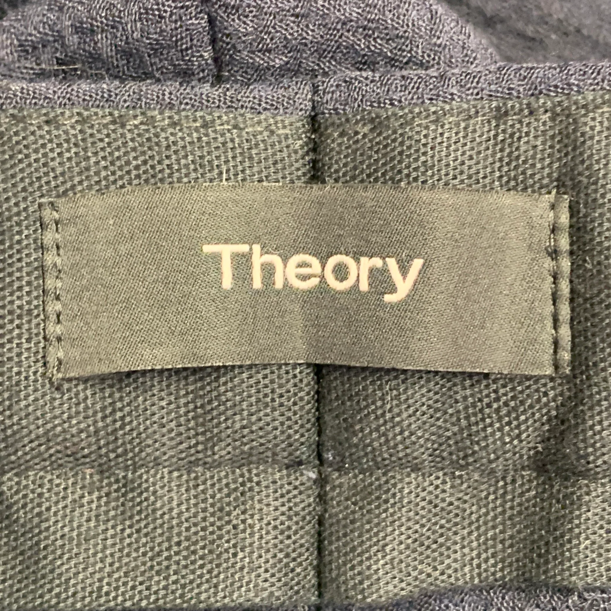 THEORY Size 34 Logan Navy Waffle Textured Polyester Blend Tapered Dress Pants - Image 4
