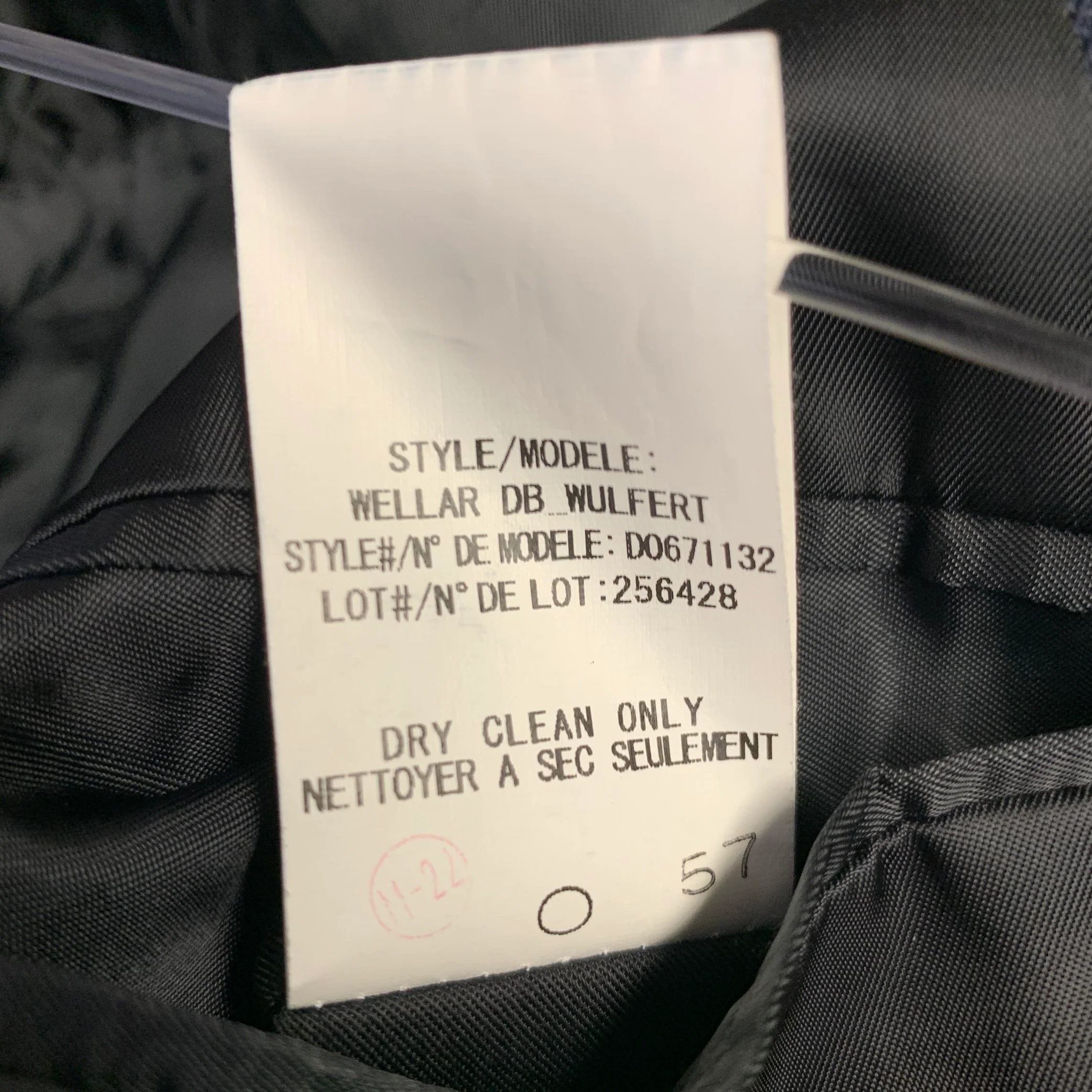 THEORY Size 36 Short Wellar Navy Woven Wool Blend Double Breasted Sport Coat - Image 10
