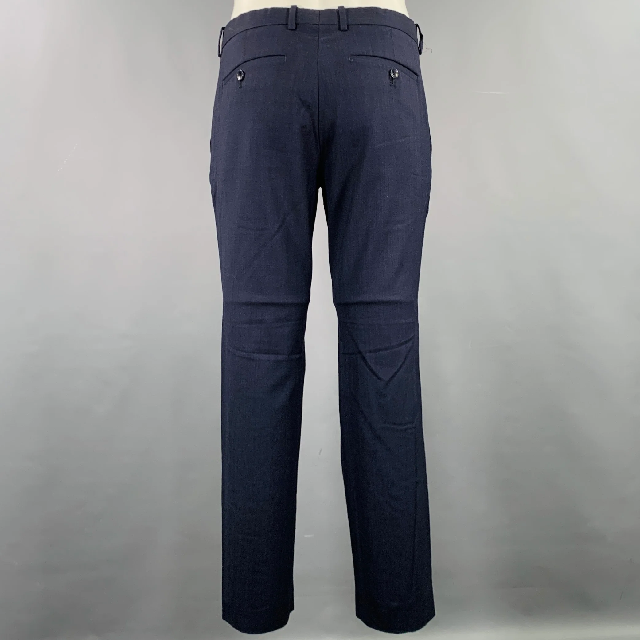 THEORY Size 38 Navy Wool Single Breasted Suit - Image 5