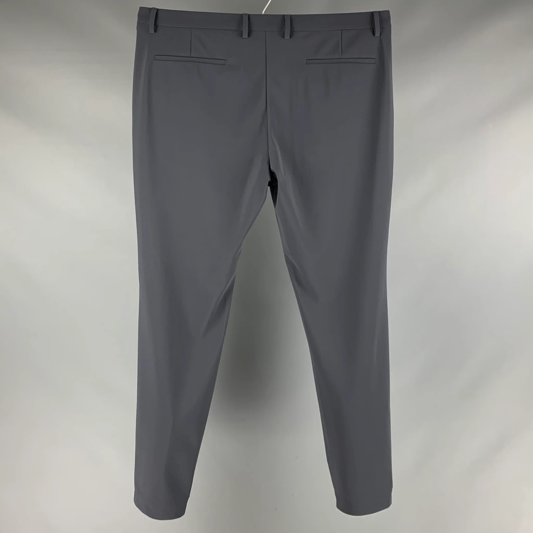 THEORY Size 40 Grey Polyamide Elastane Flat Front Casual Pants - Image 2