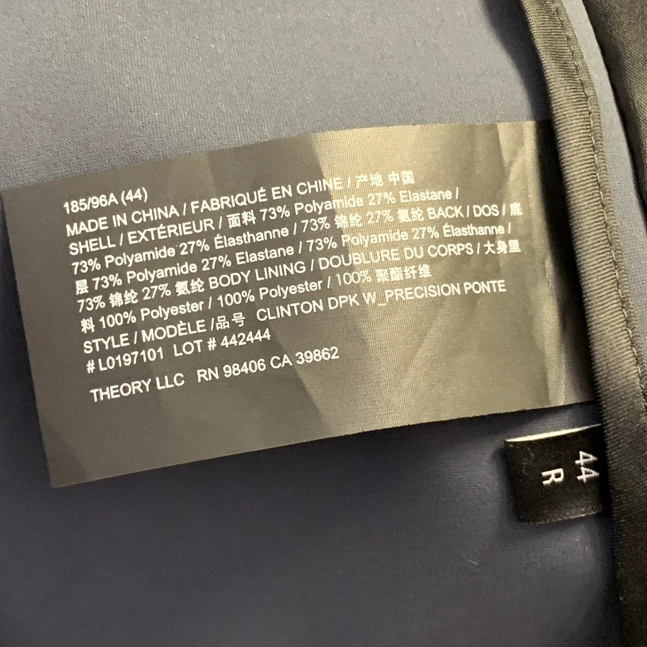 THEORY Size 44 Regular Grey Slate Polyamide Blend Sport Coat - Image 8