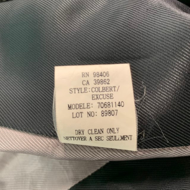 THEORY Size M Black Grey Woven Wool Cashmere Peak Lapel Coat - Image 6