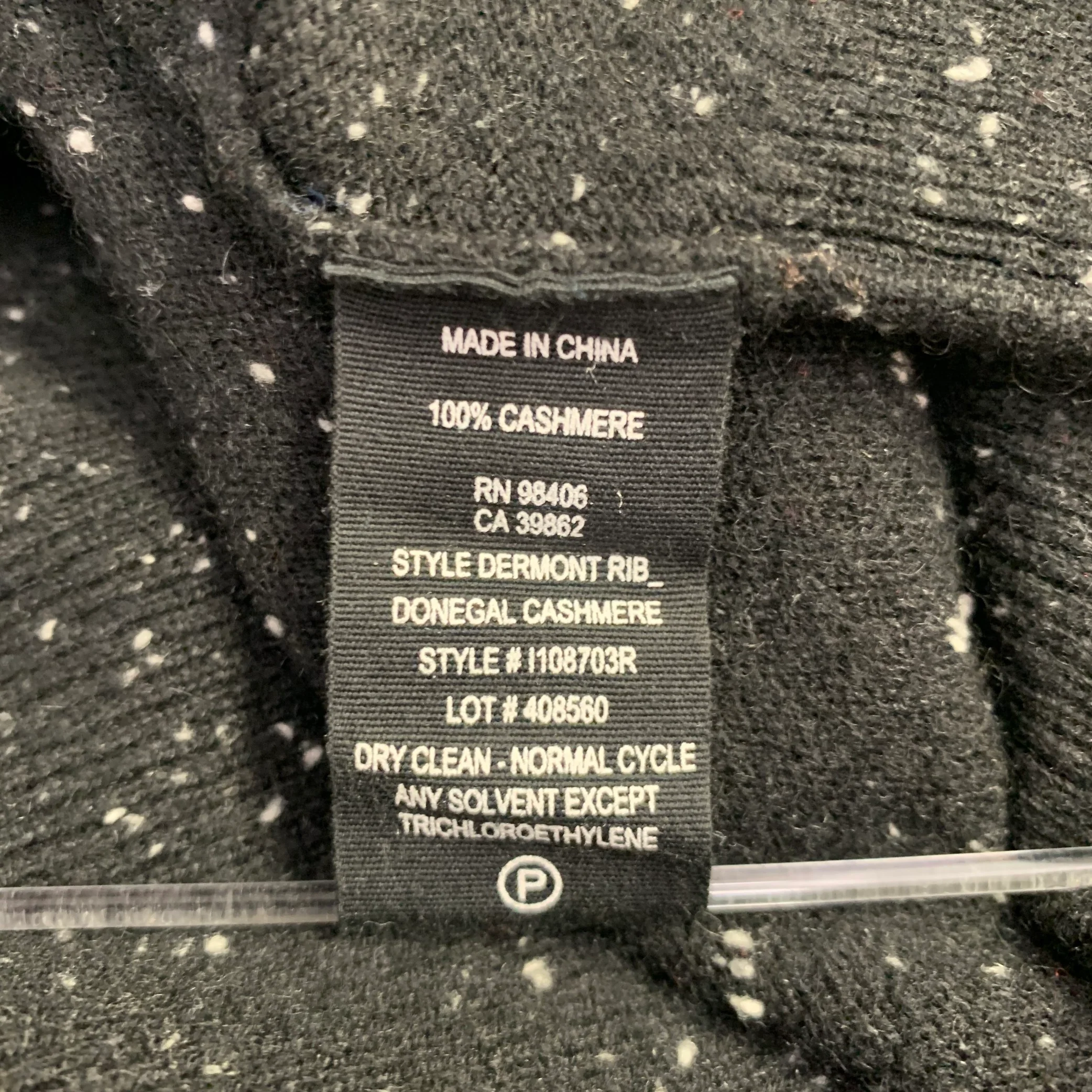 THEORY Size M Black White Knit Cashmere Crew Neck Pullover - Image 5