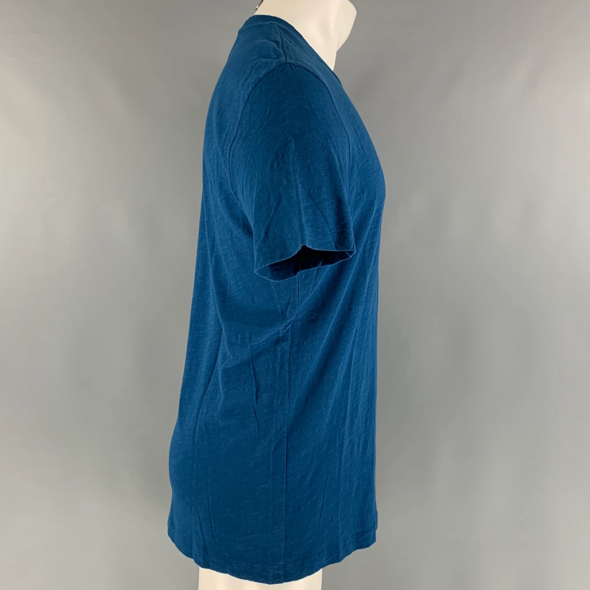 THEORY Size M Blue Cotton Short Sleeve T-shirt - Image 2