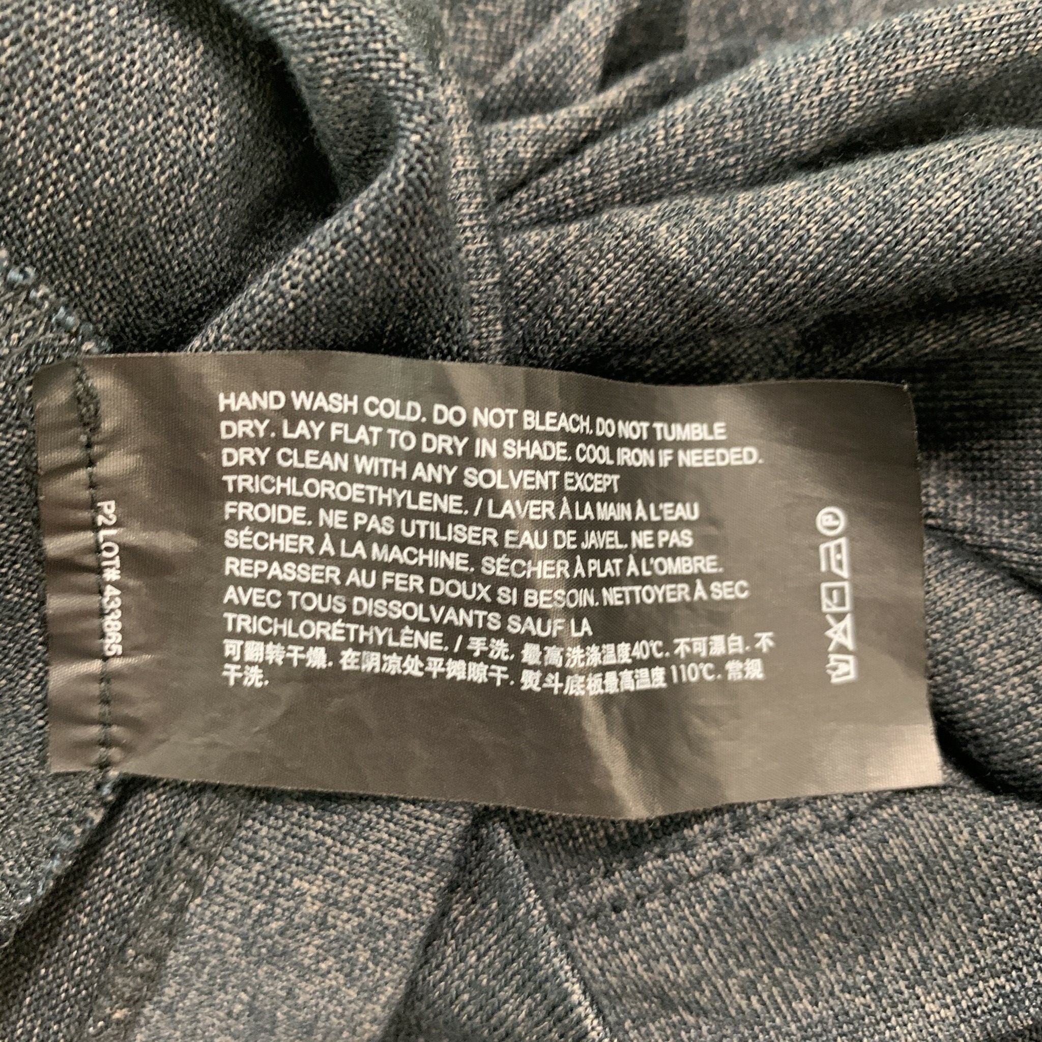 THEORY Size M Charcoal Modal Blend Short Sleeve Polo - Image 6