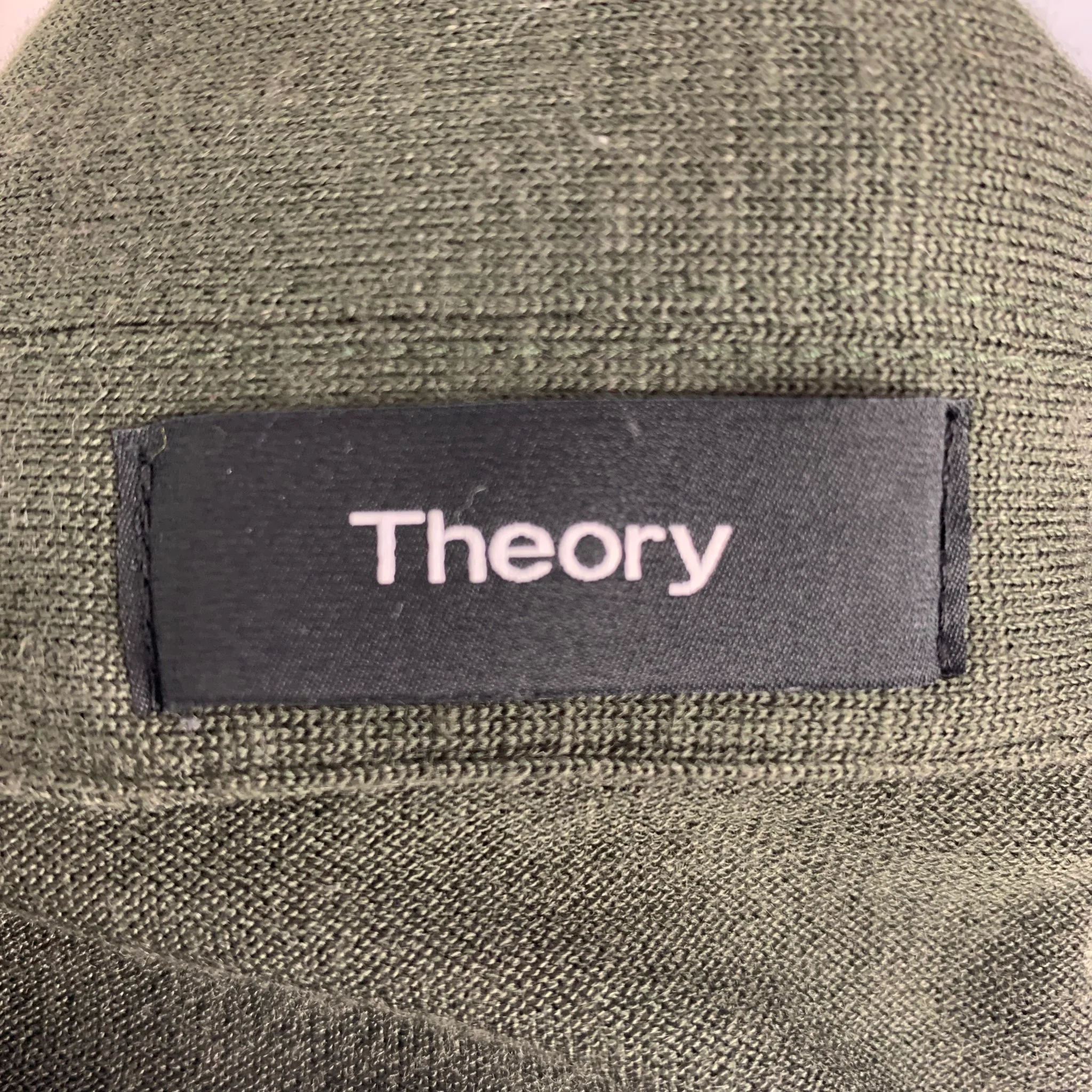 THEORY Size M Olive green Modal Blend Short Sleeve Polo - Image 5