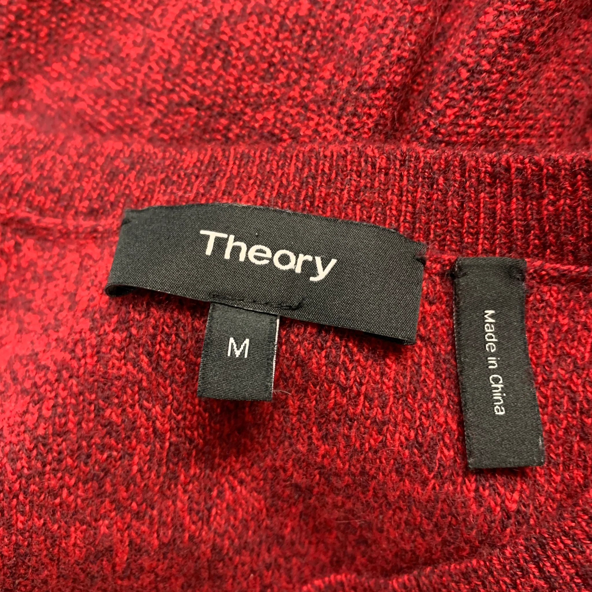 THEORY Size M Red Brown Cashmere Crew-Neck Pullover - Image 5