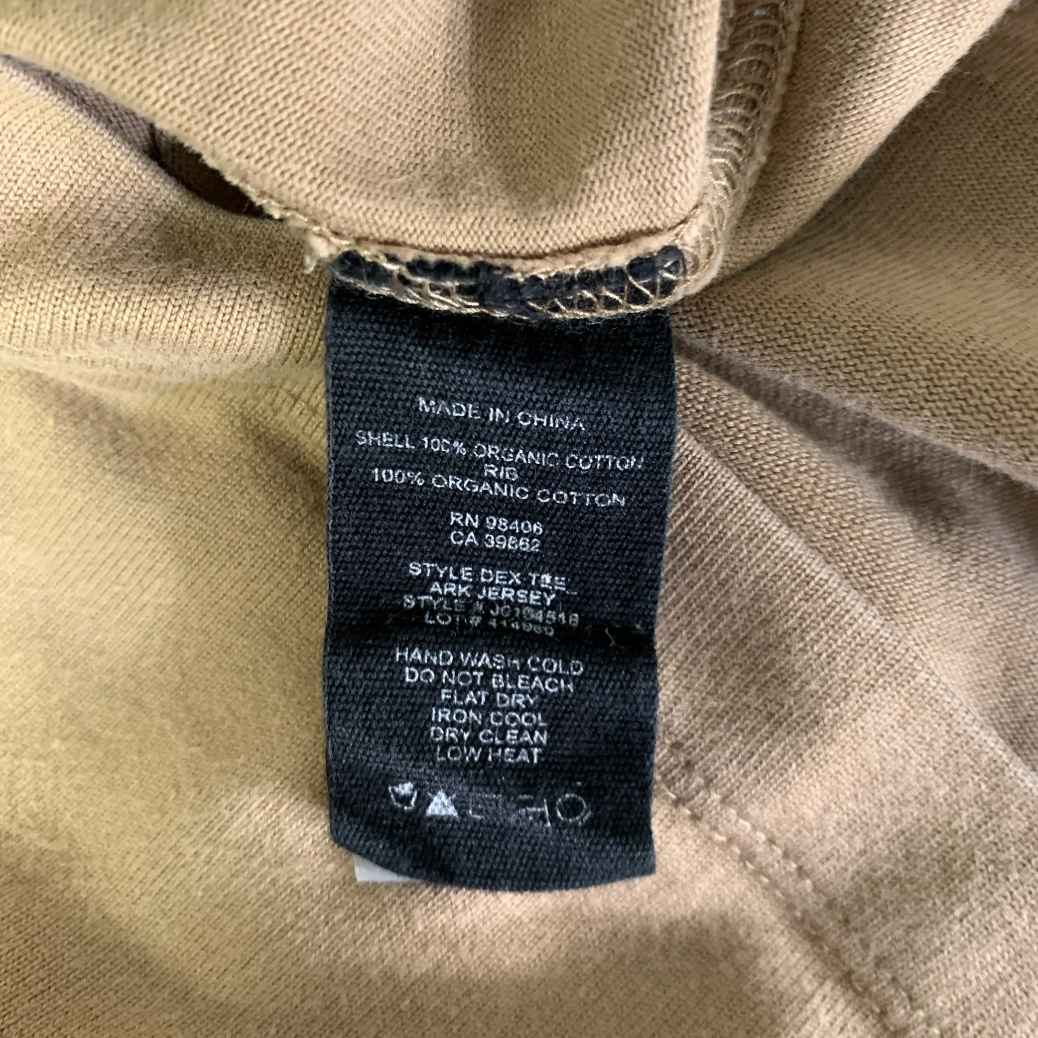 THEORY Size M Tan Solid Cotton Crew-Neck T-shirt - Image 5