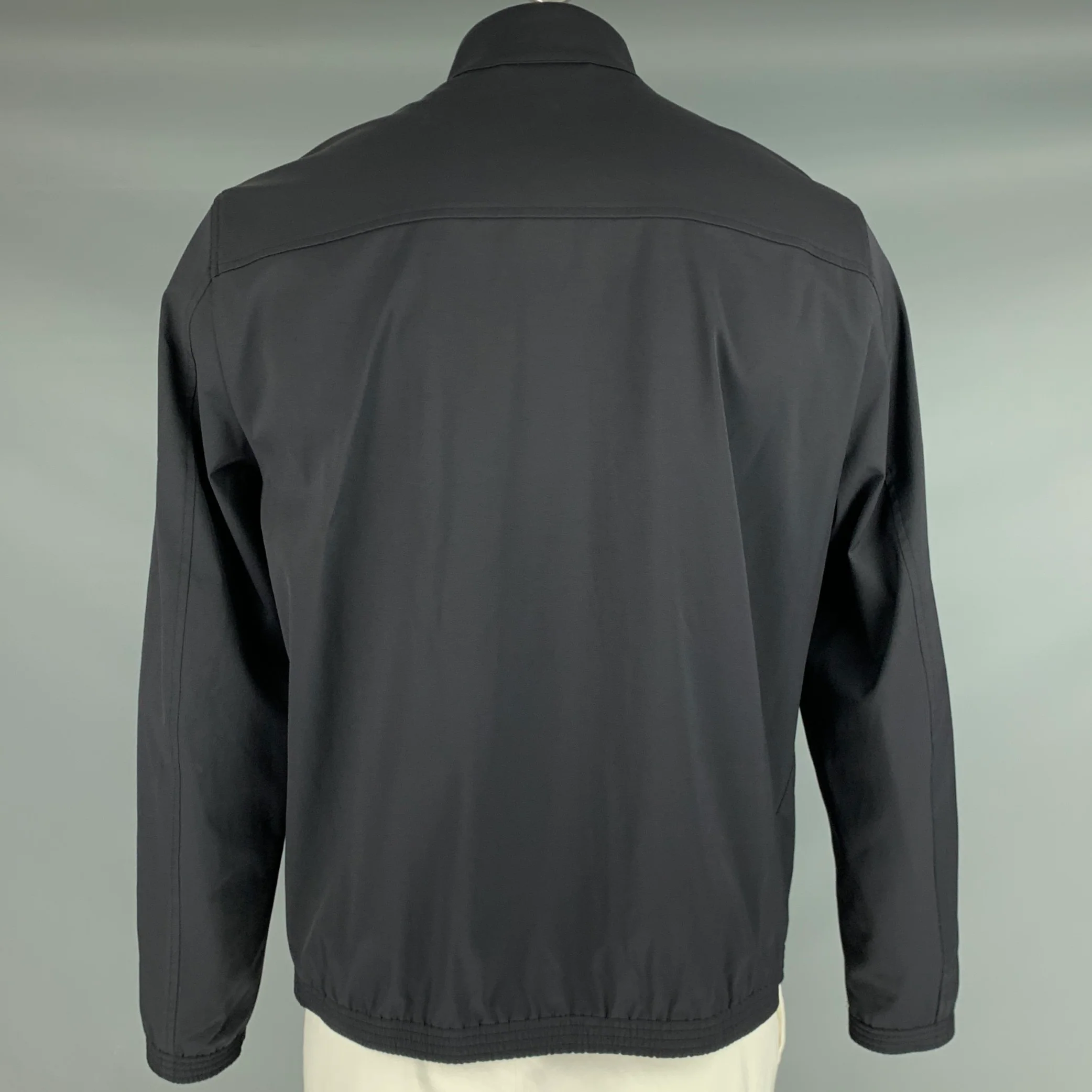 THEORY Size XL -Tremont- Black Polyamide Blend Zip Up Jacket - Image 3
