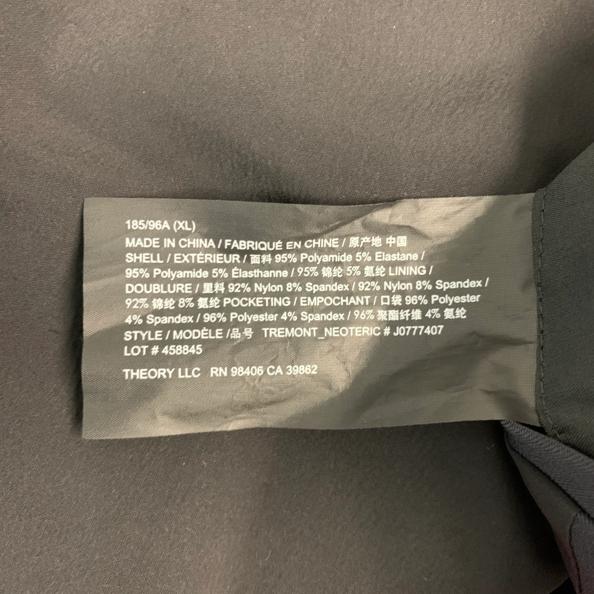 THEORY Size XL -Tremont- Black Polyamide Blend Zip Up Jacket - Image 6