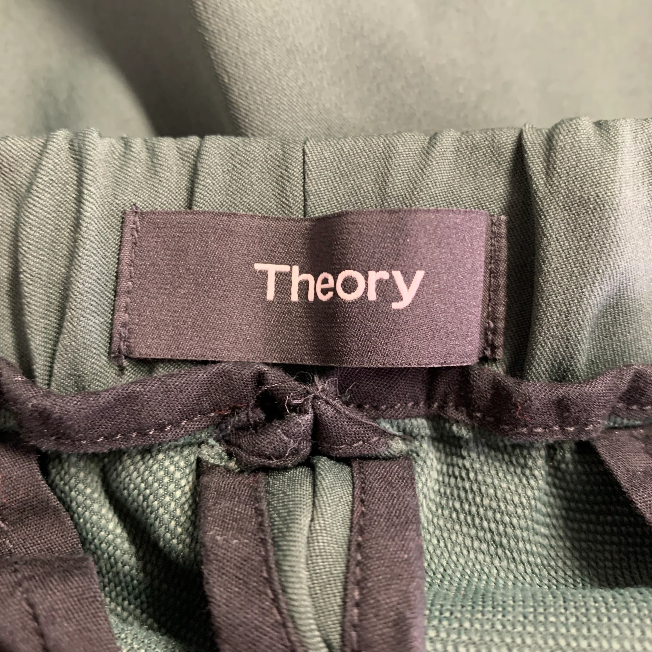 THEORY Size XS Green Polyamide Blend Drawstring Casual Pants - Image 3