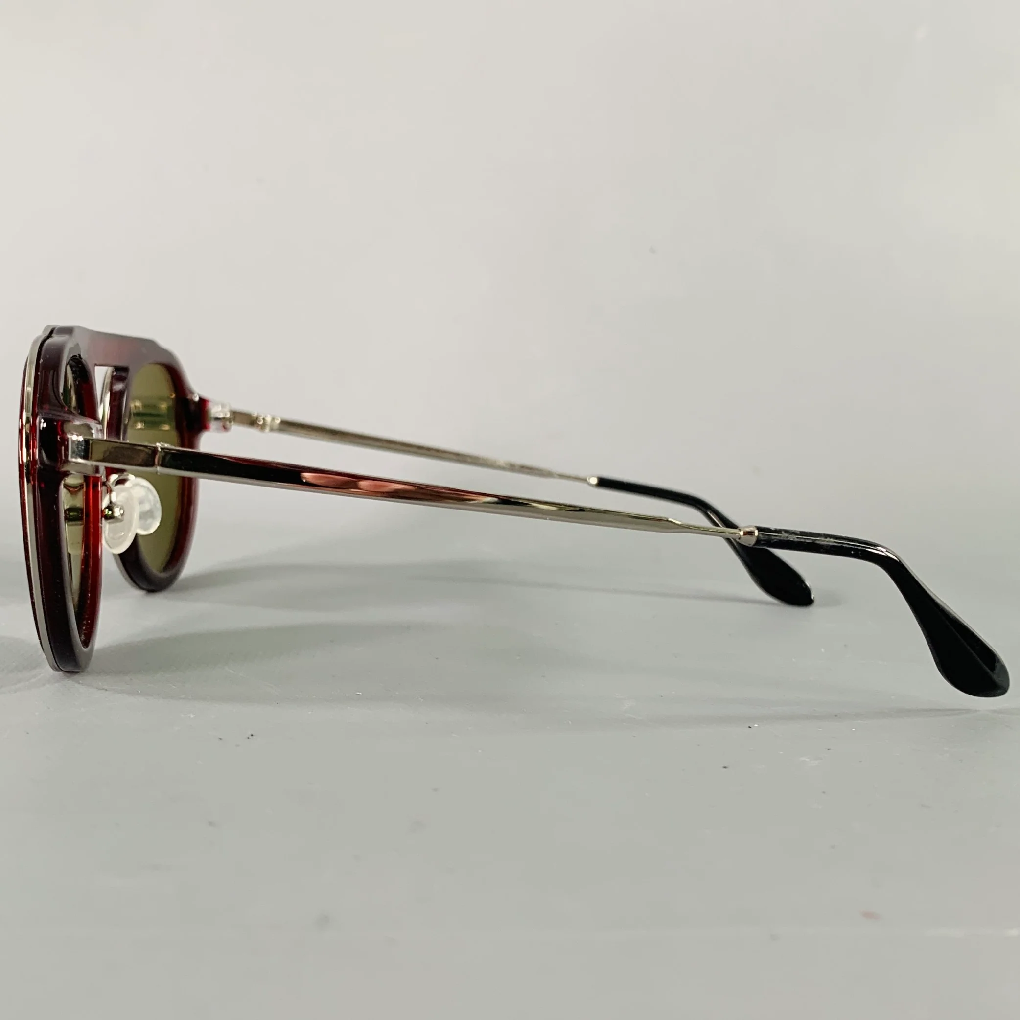 THIERRY LASRY Ghosty Red Silver Two Tone Acetate Sunglasses - Image 4