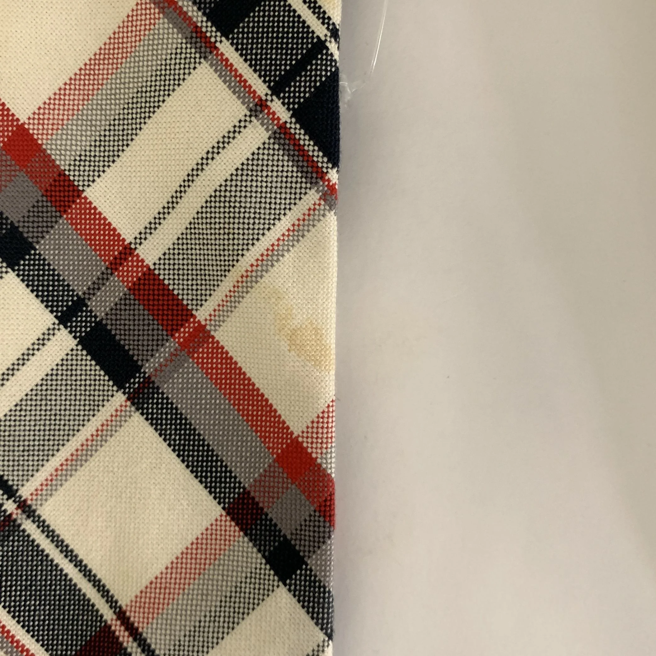THOM BROWNE Navy White & Red Plaid Narrow  Tie - Image 4