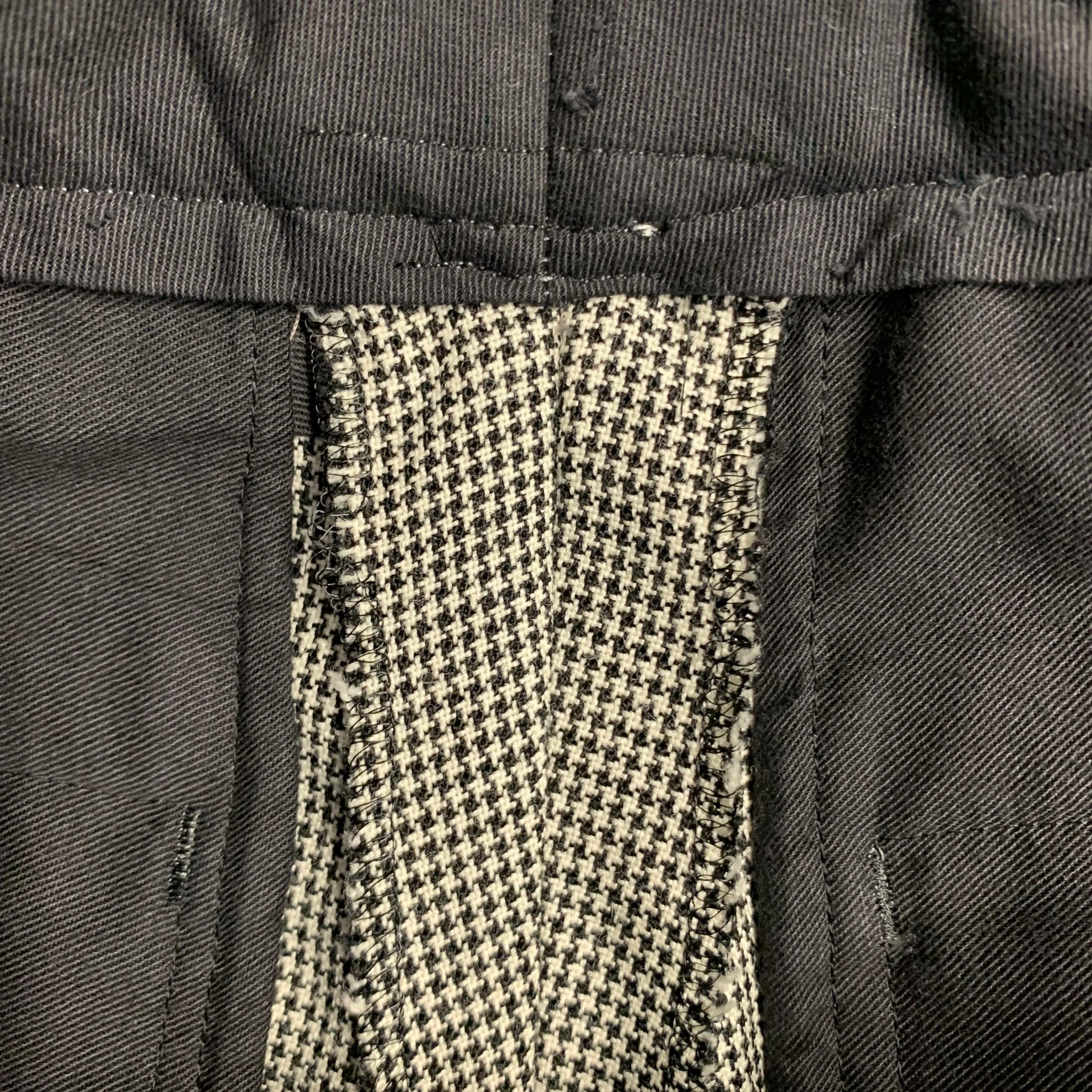 THOM BROWNE Size 38 Regular White Black Houndstooth Wool 3 Button Suit - Image 14