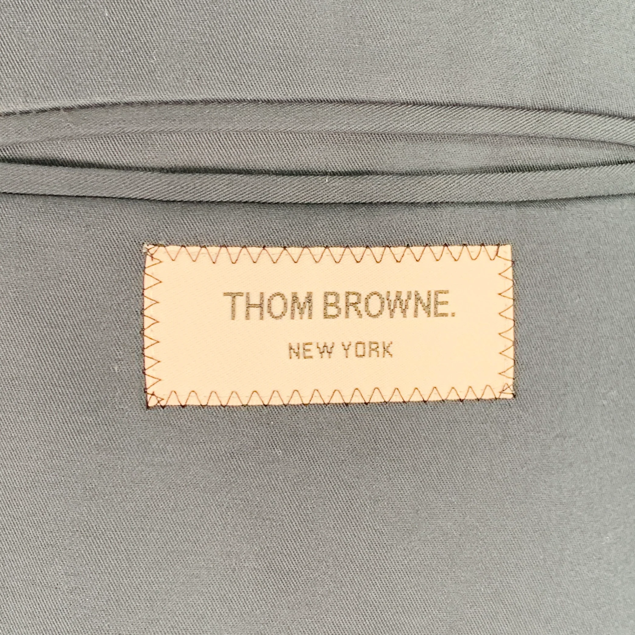 THOM BROWNE Size M Navy Twill Shirt Jacket - Image 2