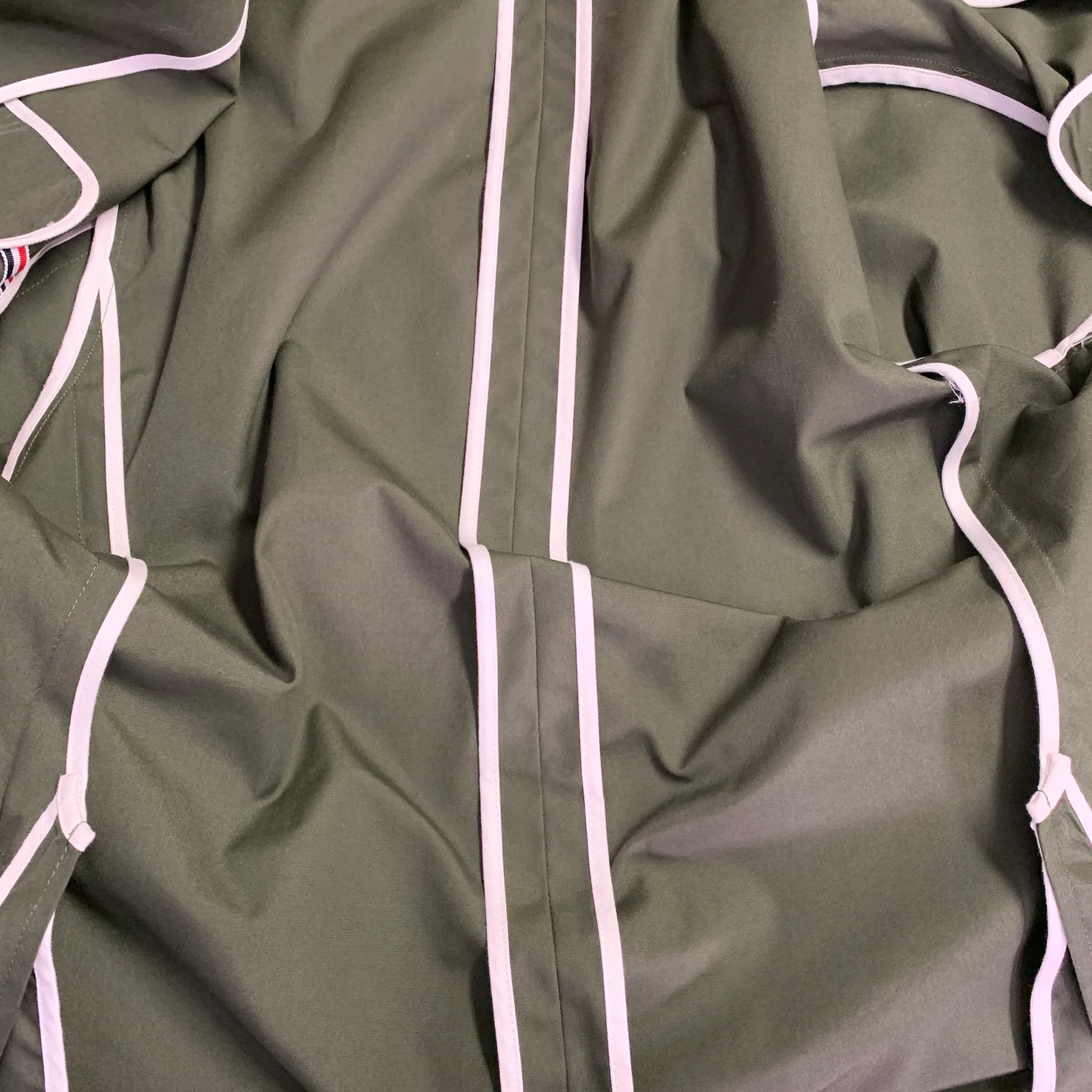 THOM BROWNE Size XS Green Olive Notch Lapel Jacket - Image 8