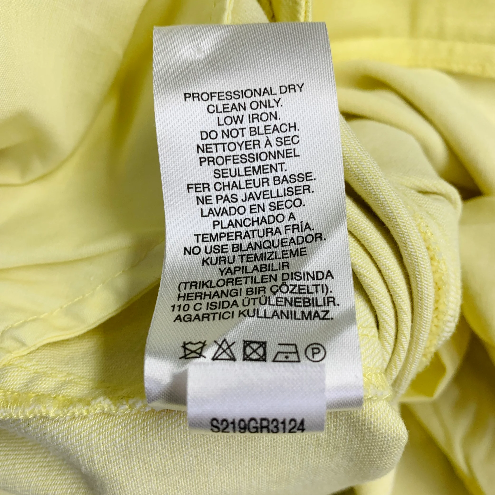 TIBI Size 25 Yellow Cotton Blend Straight Five Pocket Zip Fly Casual Pants - Image 5
