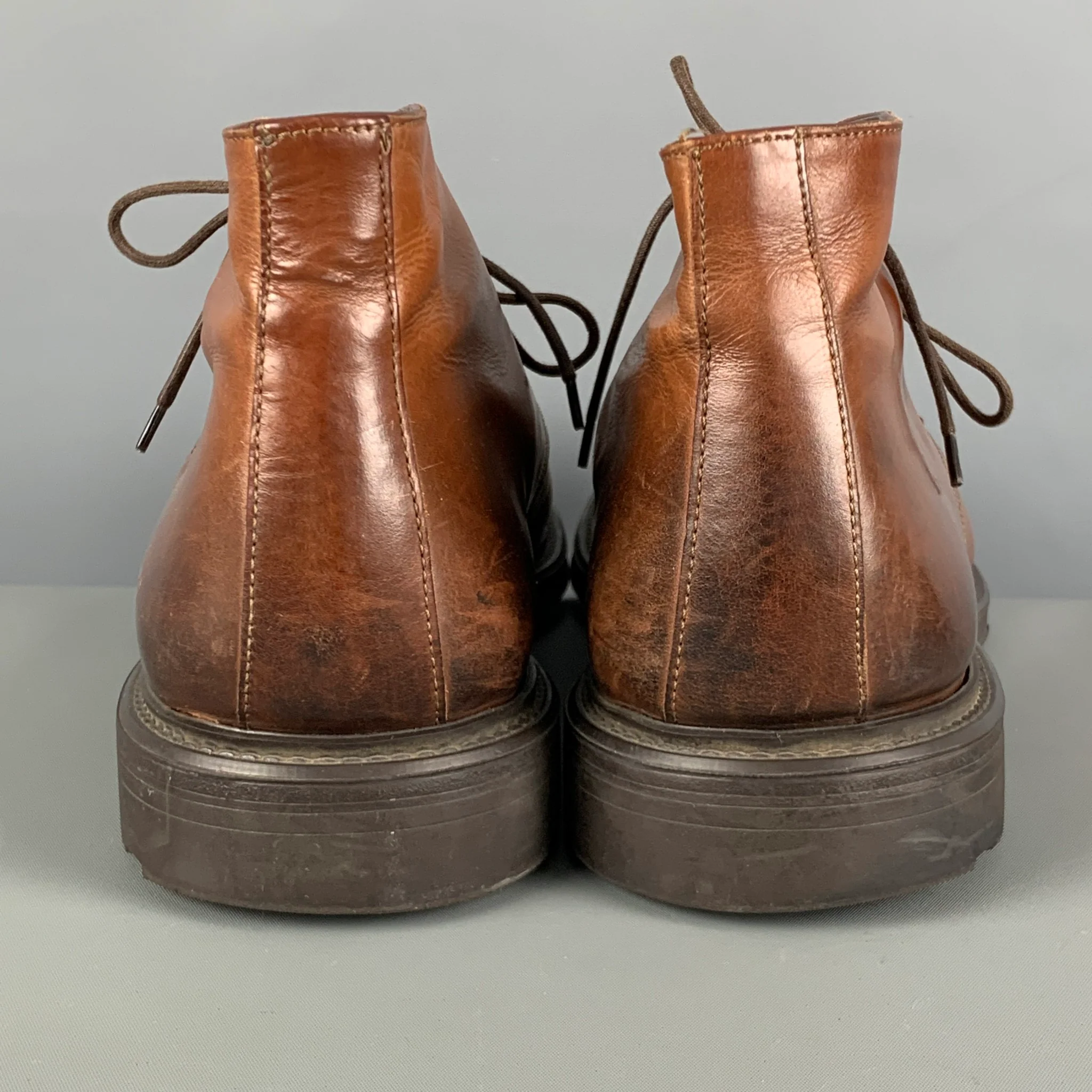 TO BOOT NY Size 13 Brown Brown Leather Lace Up Boots - Image 3