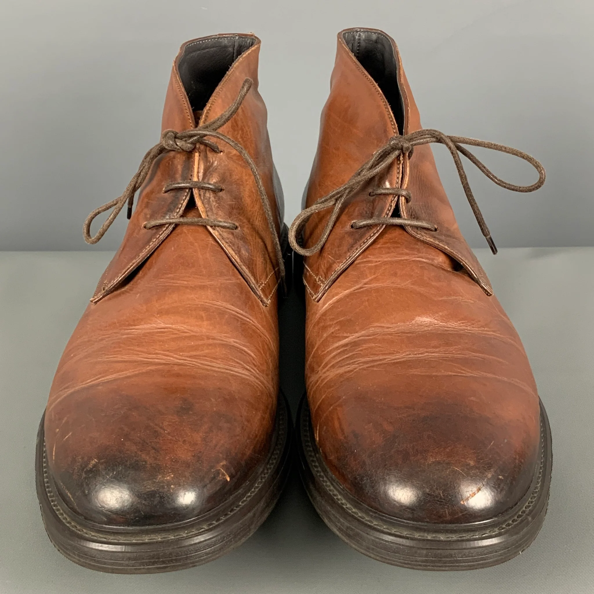TO BOOT NY Size 13 Brown Brown Leather Lace Up Boots - Image 4