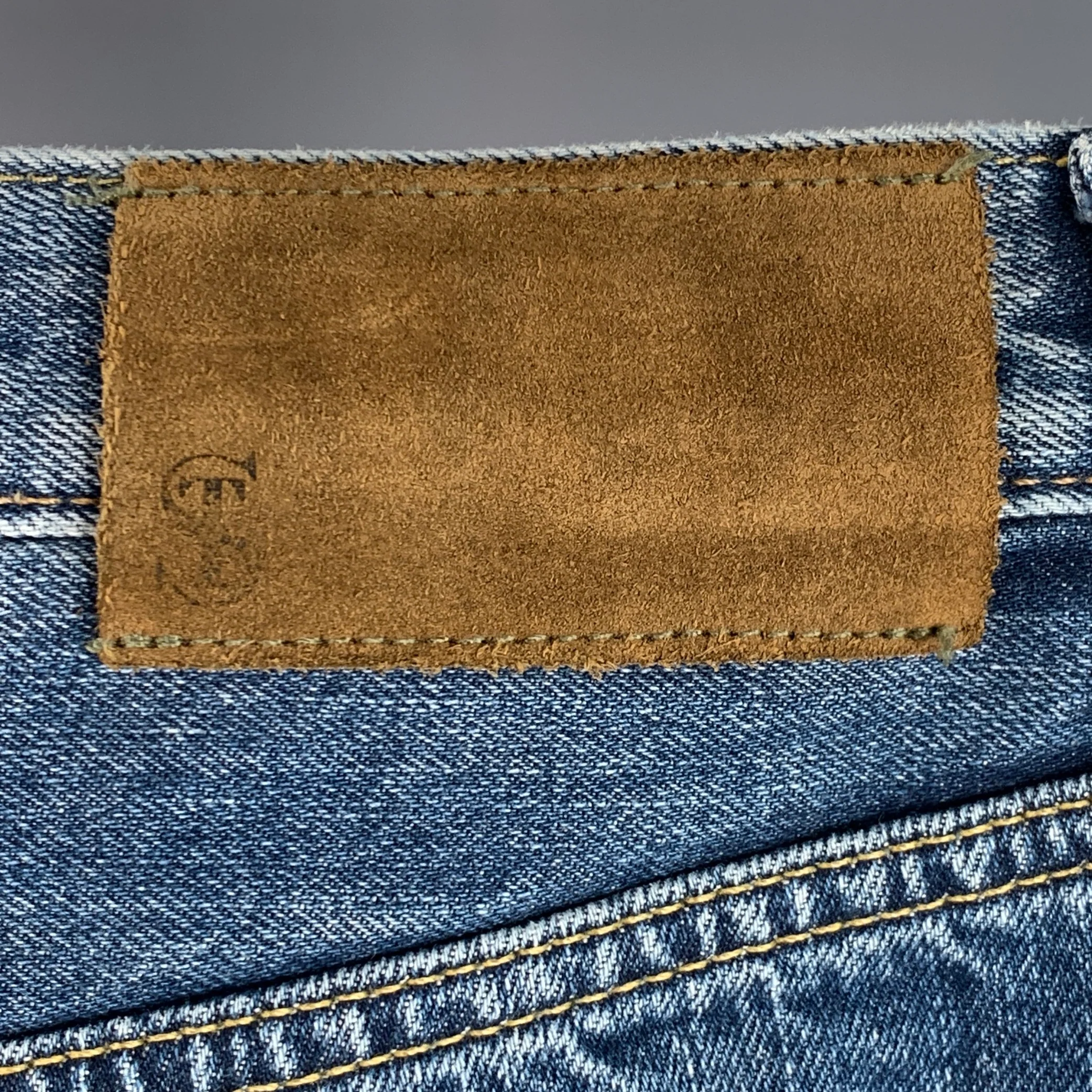 TODD SNYDER Size 32 Blue Cotton Straight Selvedge Denim Button Fly Jeans - Image 4