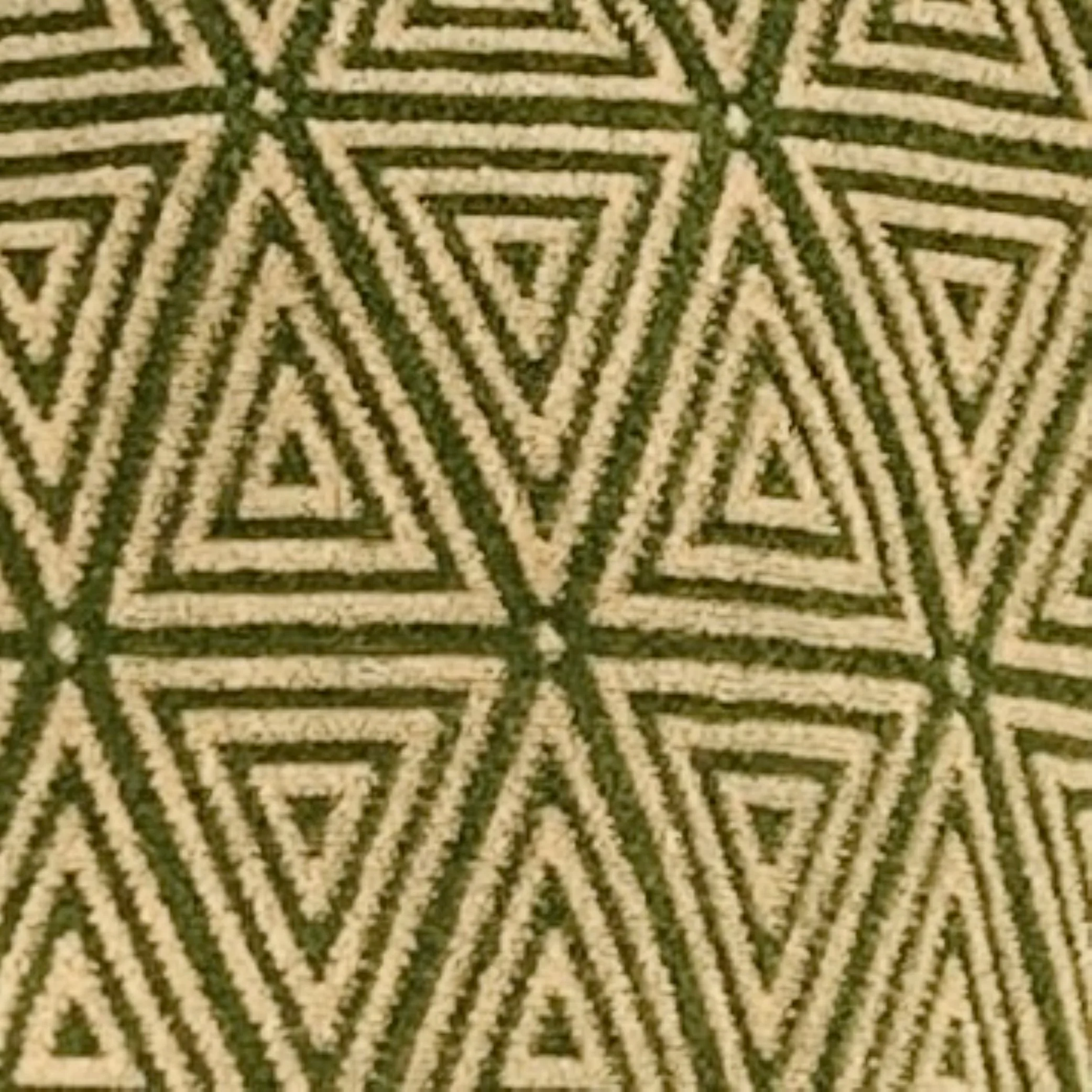 TODD SNYDER Size XL Green Taupe Triangle Cotton Blend Short Sleeve Shirt - Image 2
