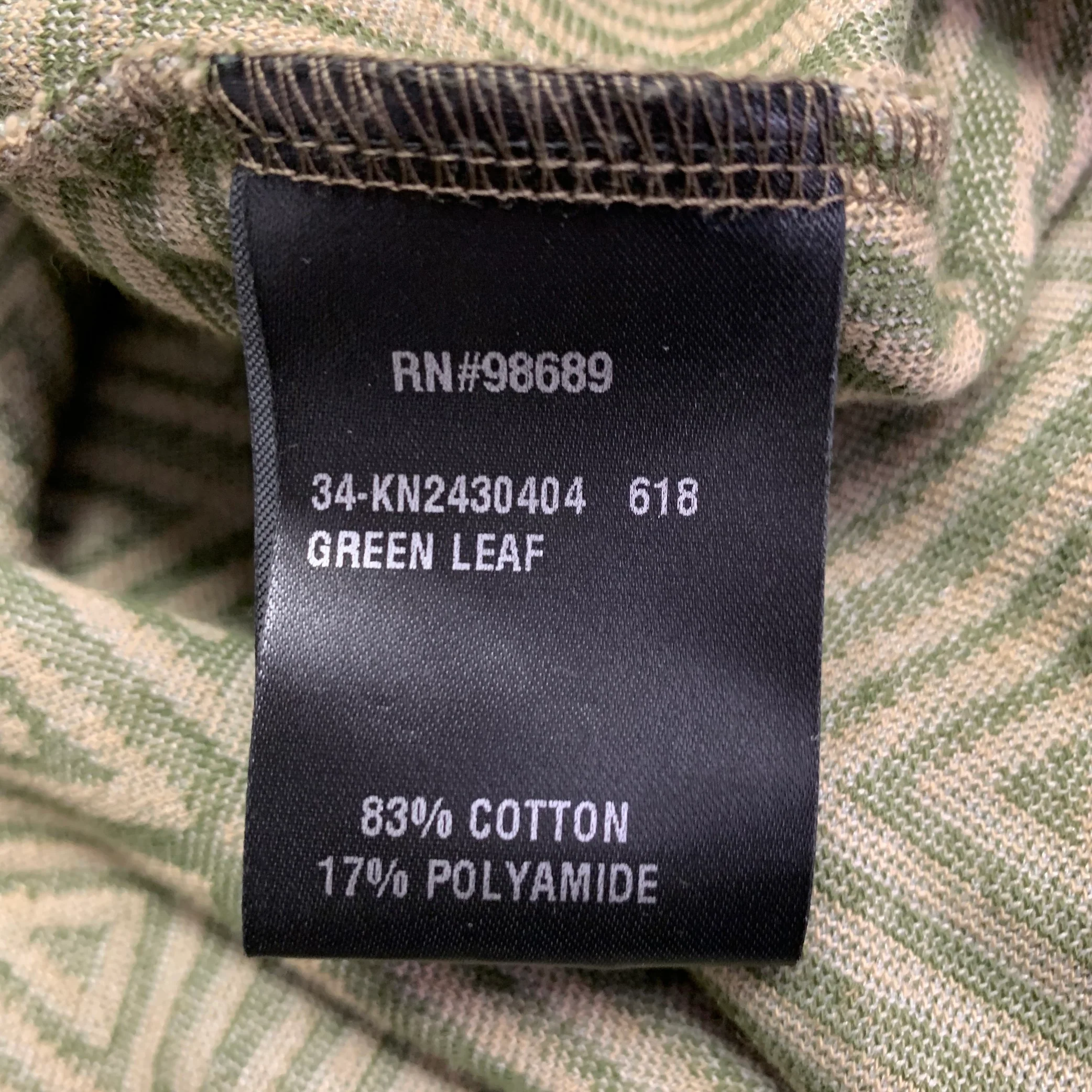 TODD SNYDER Size XL Green Taupe Triangle Cotton Blend Short Sleeve Shirt - Image 6
