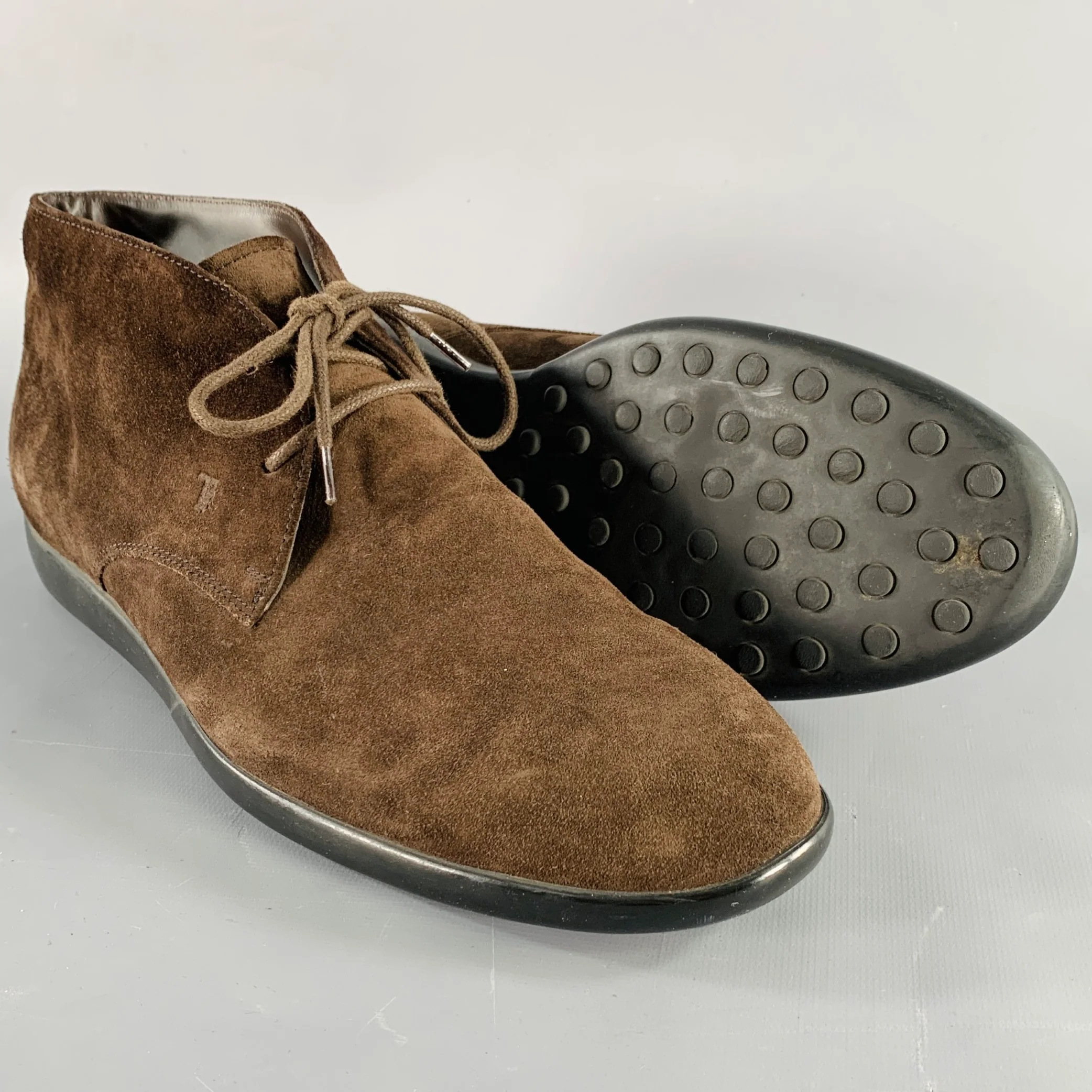 TOD'S Size 10.5 Brown Suede Ankle Chukka Boots - Image 5