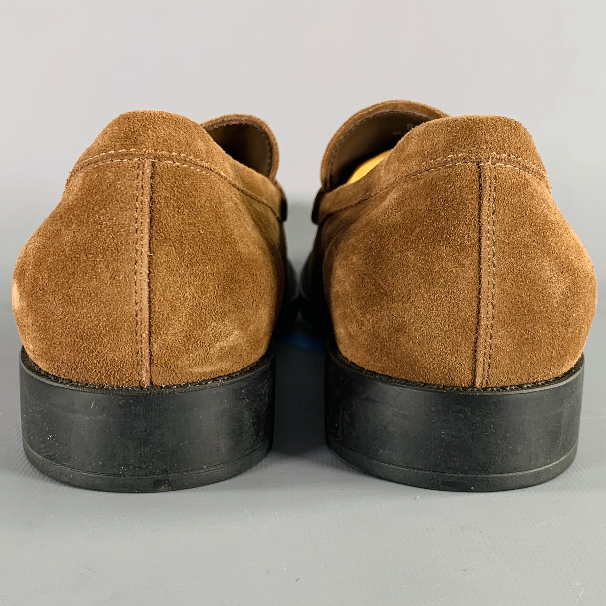 TOD'S Size 10.5 Brown Suede Penny Loafers - Image 3