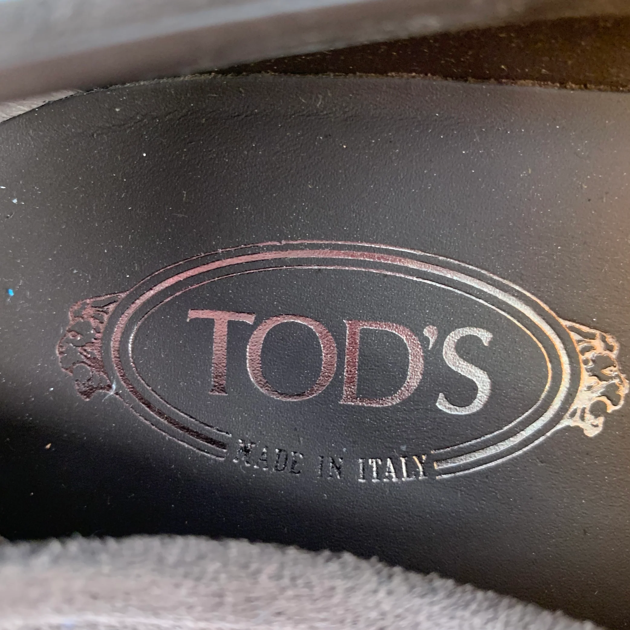 TOD'S Size 10.5 Dark Brown Suede Penny Slip On Loafers - Image 7