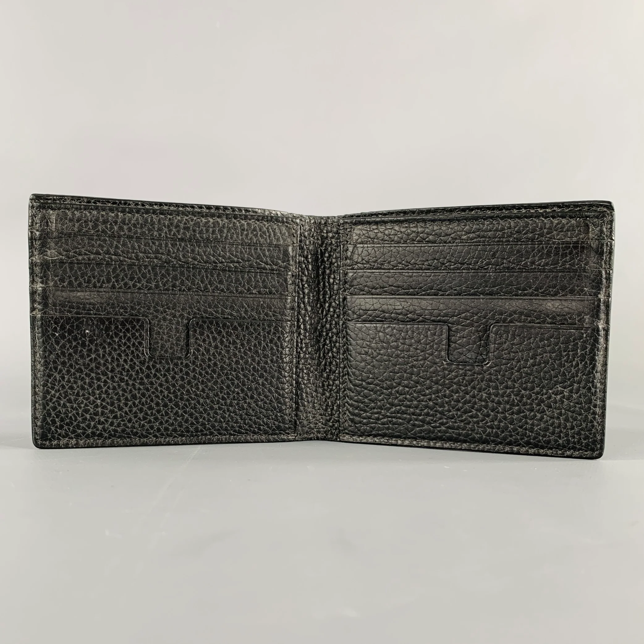 TOM FORD Black Pebble Grain Leather Wallet - Image 3