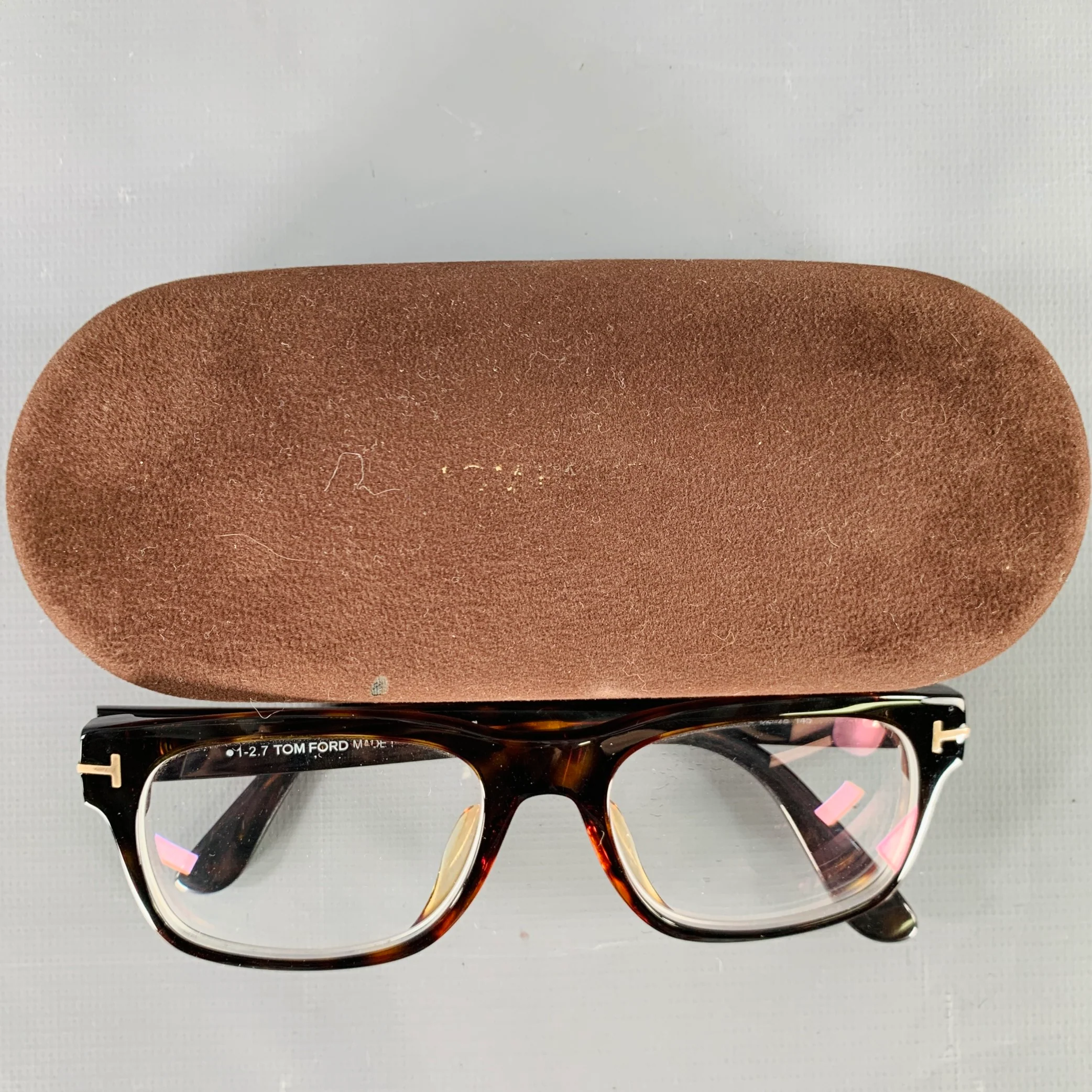 TOM FORD Brown Beige Tortoiseshell Acetate Frames - Image 7