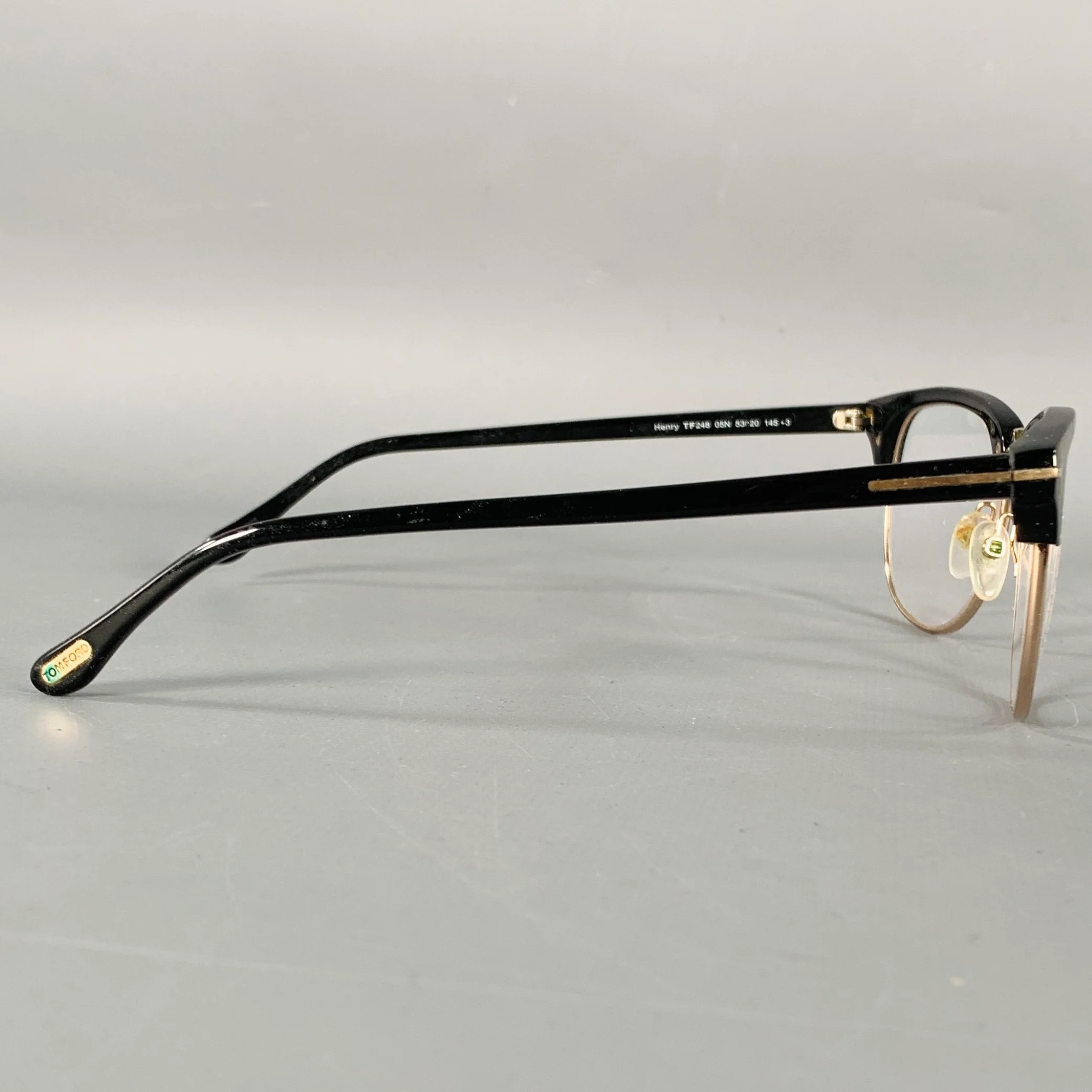 TOM FORD Henry Black Acetate Semi Rimless Frames - Image 2