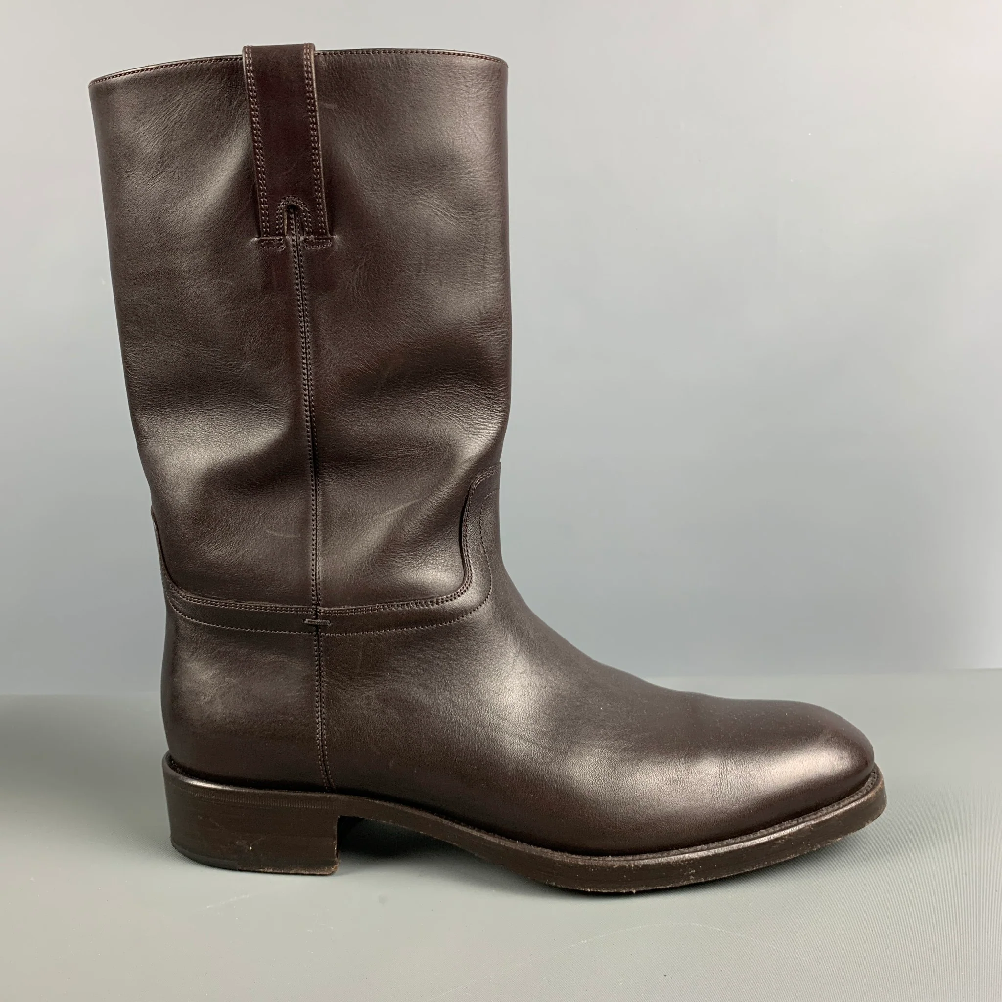 TOM FORD Size 10.5 Brown Leather Pull On Boots - Image 2