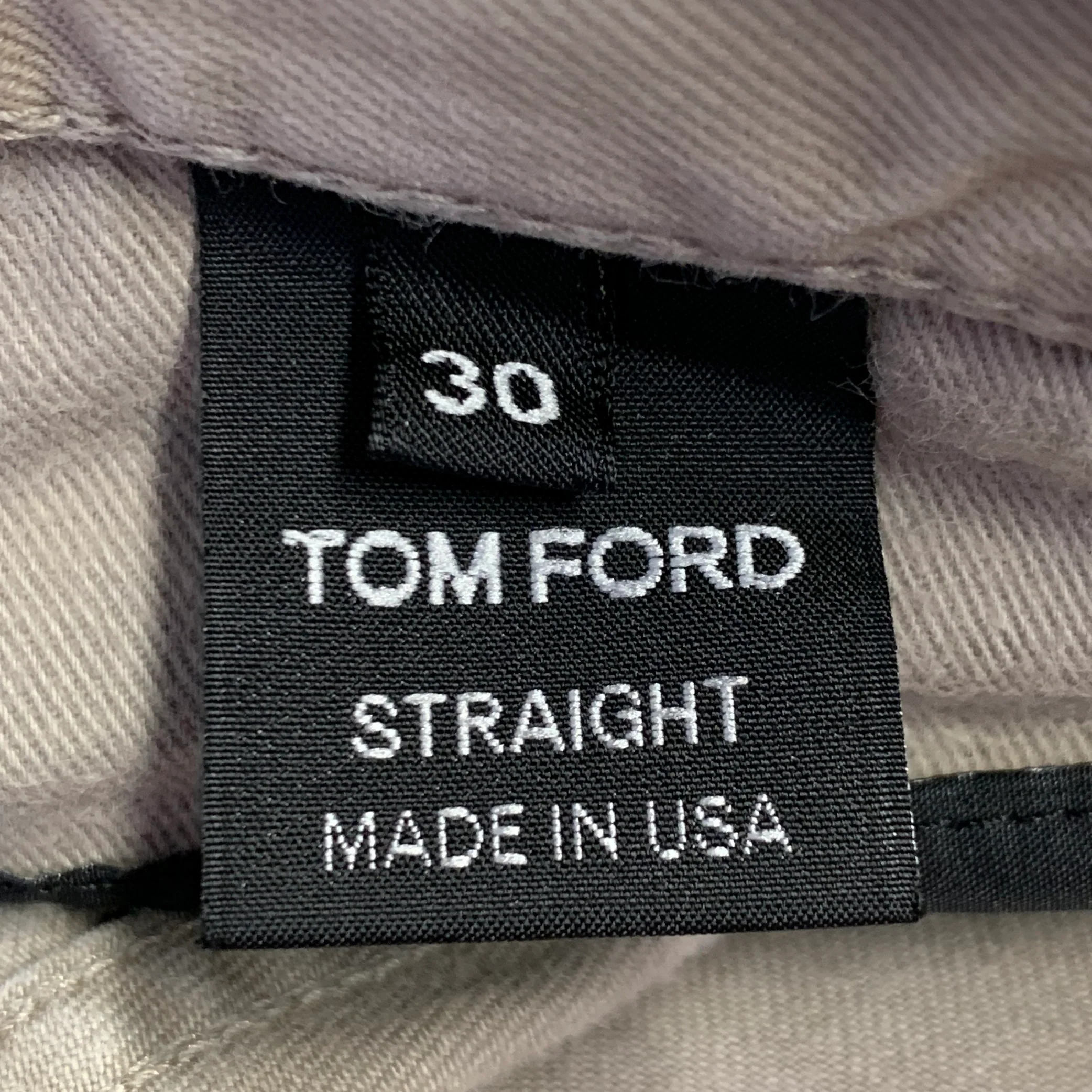 TOM FORD Size 30 Khaki Cotton Blend Twill Button Fly Jeans - Image 6