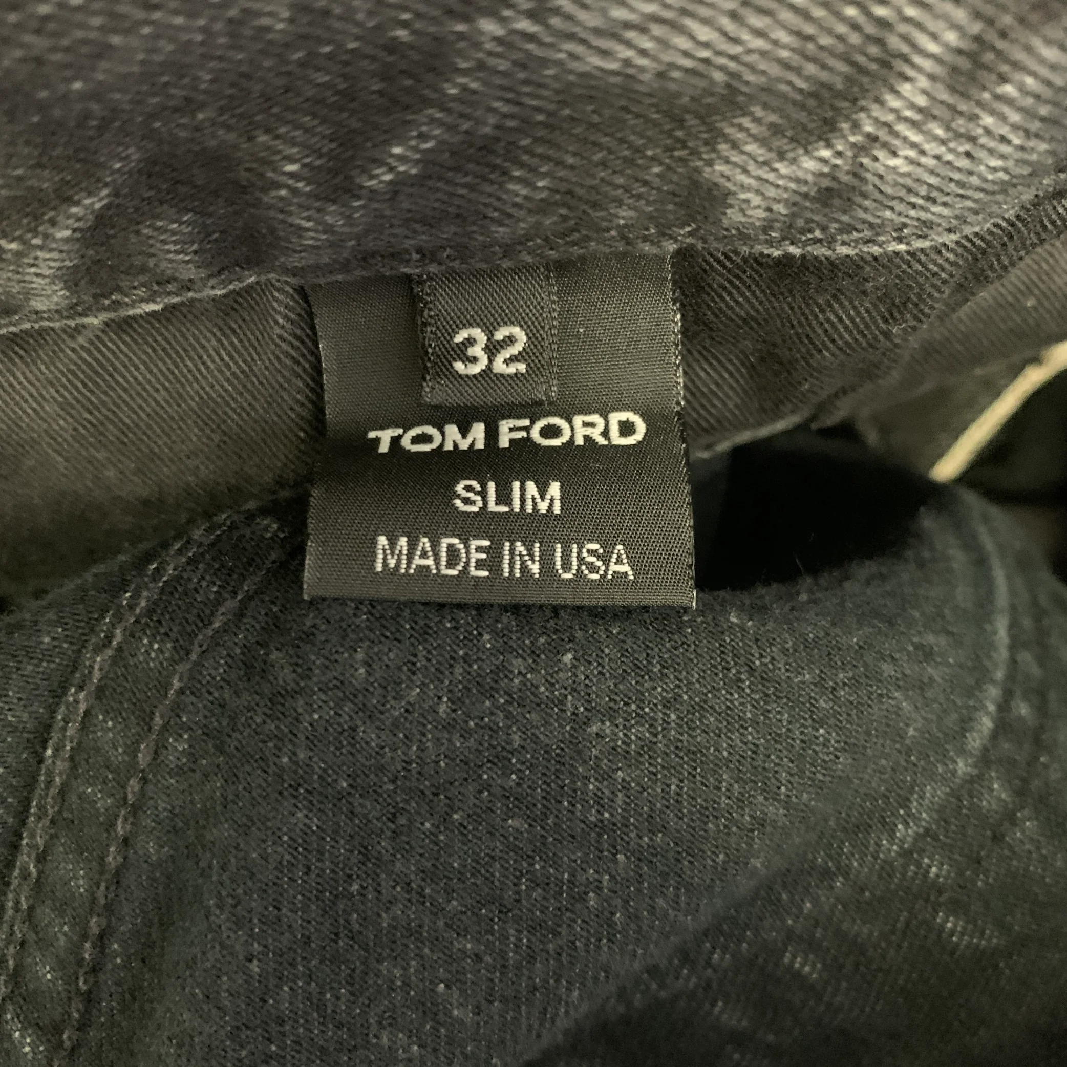 TOM FORD Size 32 Black Wash Selvedge Denim Button Fly Jeans - Image 4