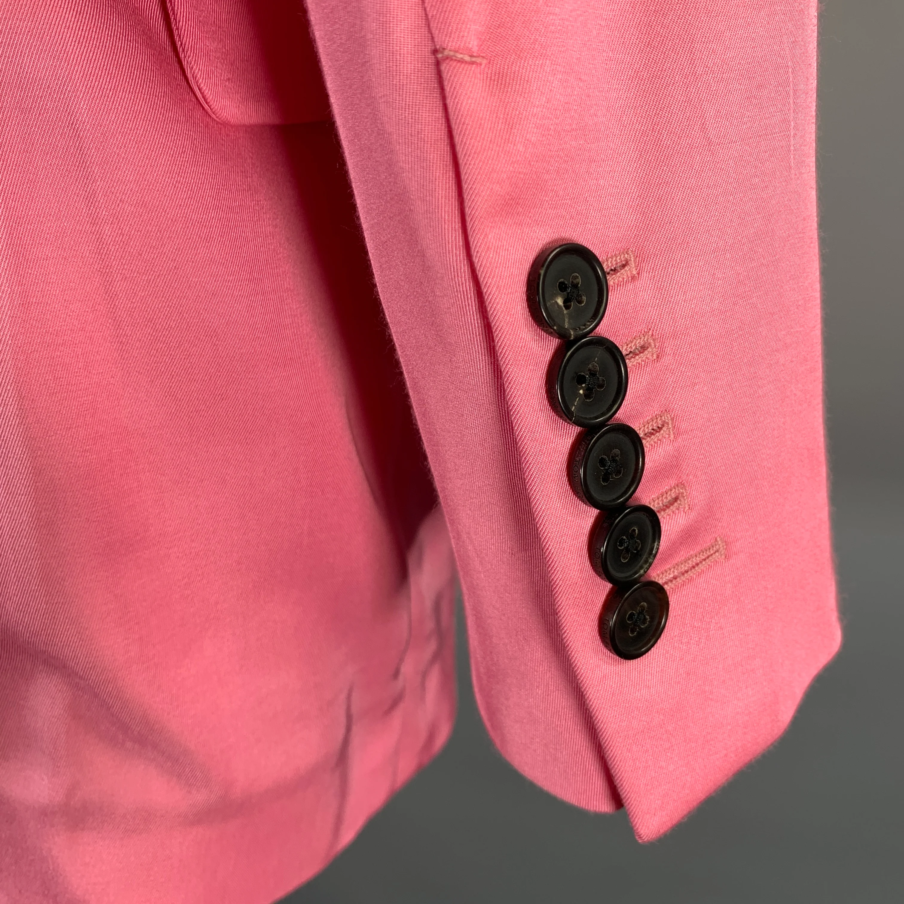 TOM FORD Size M Pink Acetate Viscose Double Breasted Blazer - Image 5