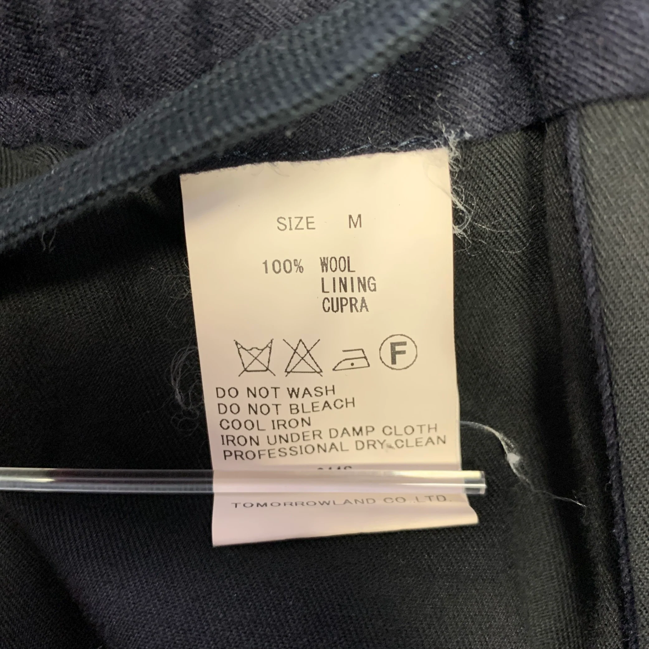 TOMORROWLAND Size M Navy Wool Zip Fly Casual Pants - Image 4