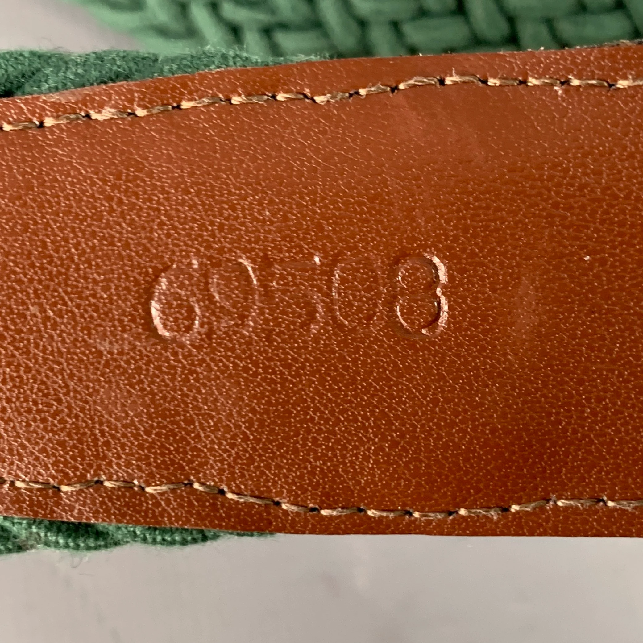 TORINO Size 32 Green Brown Braided Elastic Cord Leather Belt - Image 6