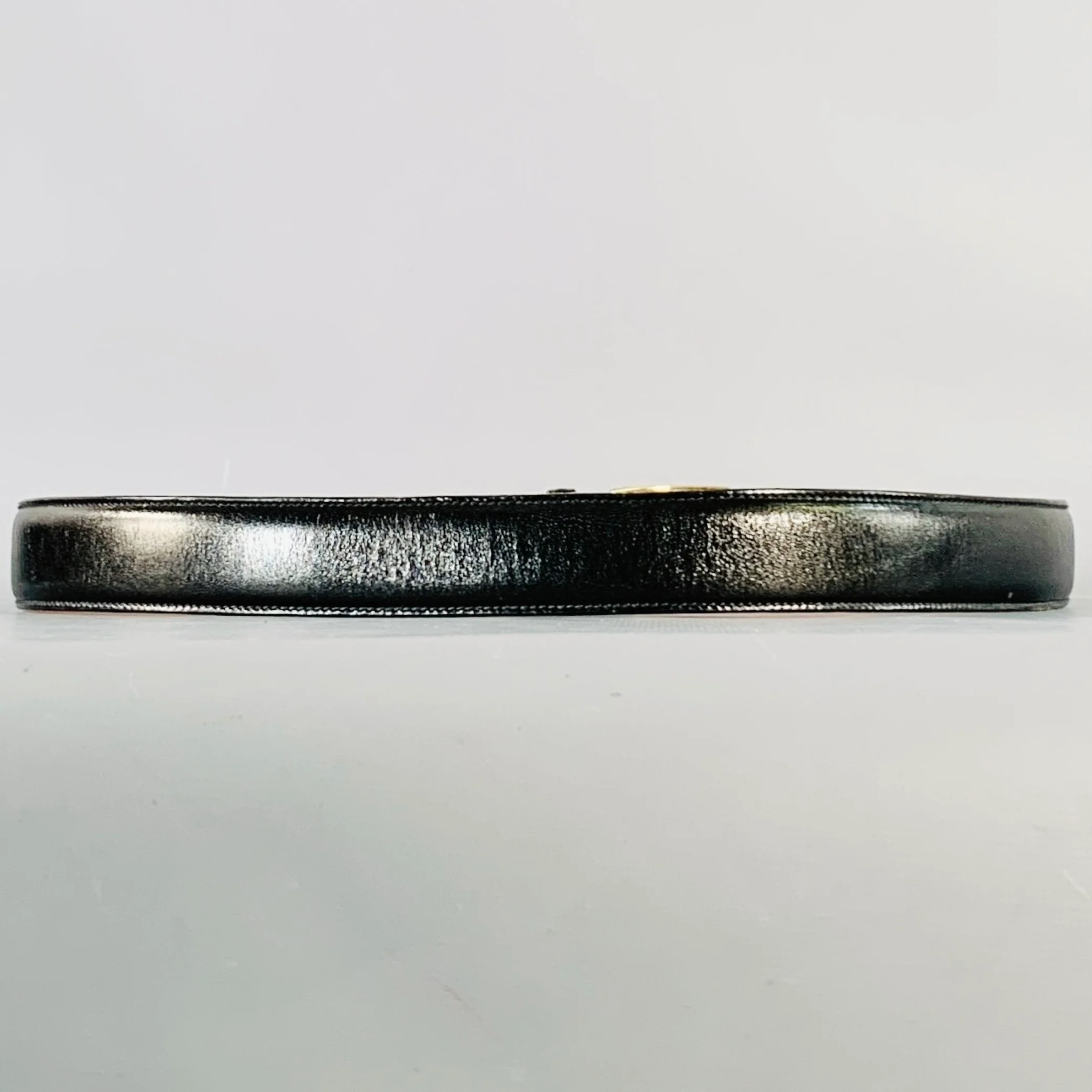 TRAFALGAR Size 34 Black Gold Leather Belt - Image 3