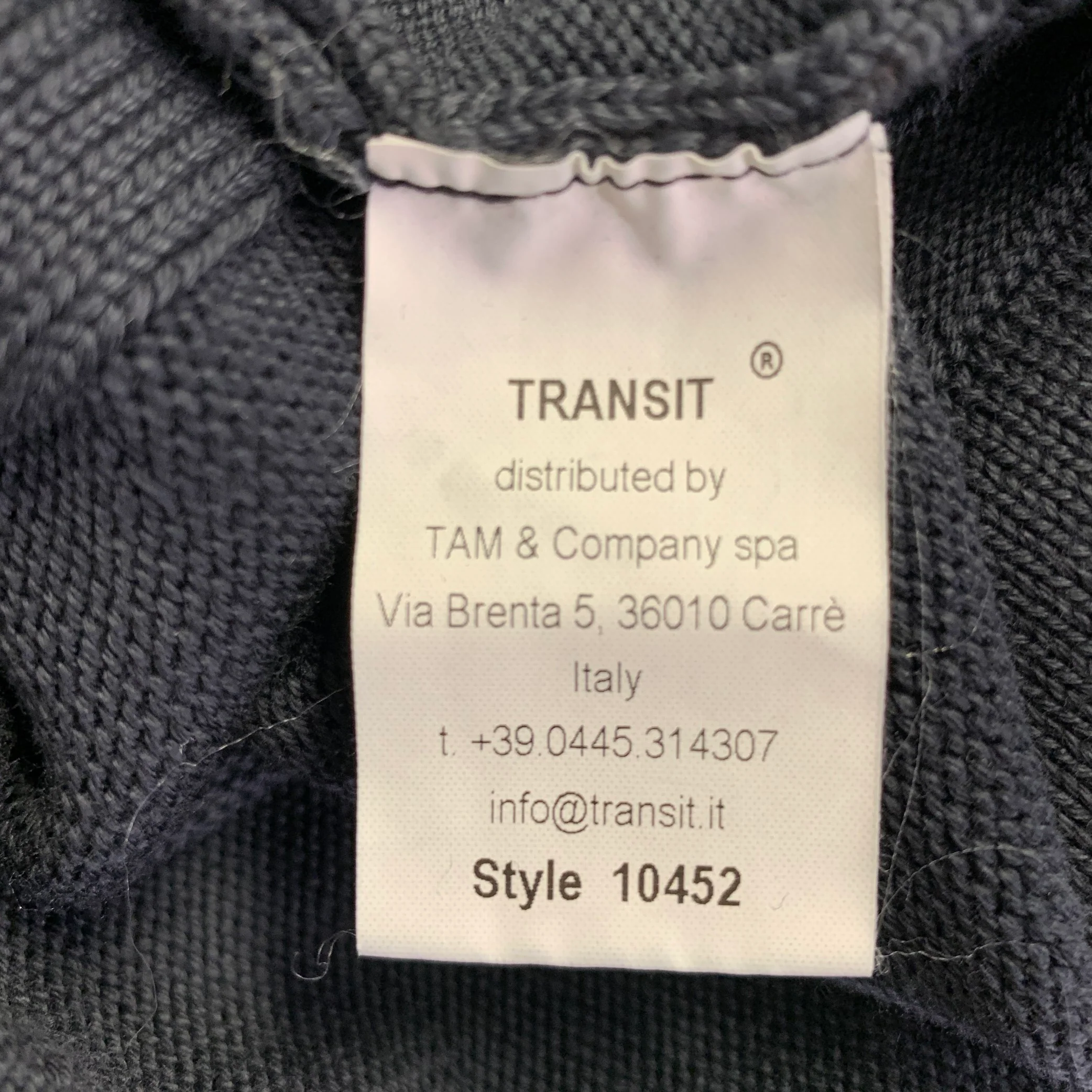 TRANSIT Size L Navy Knit Cotton Shawl Collar Jacket - Image 6