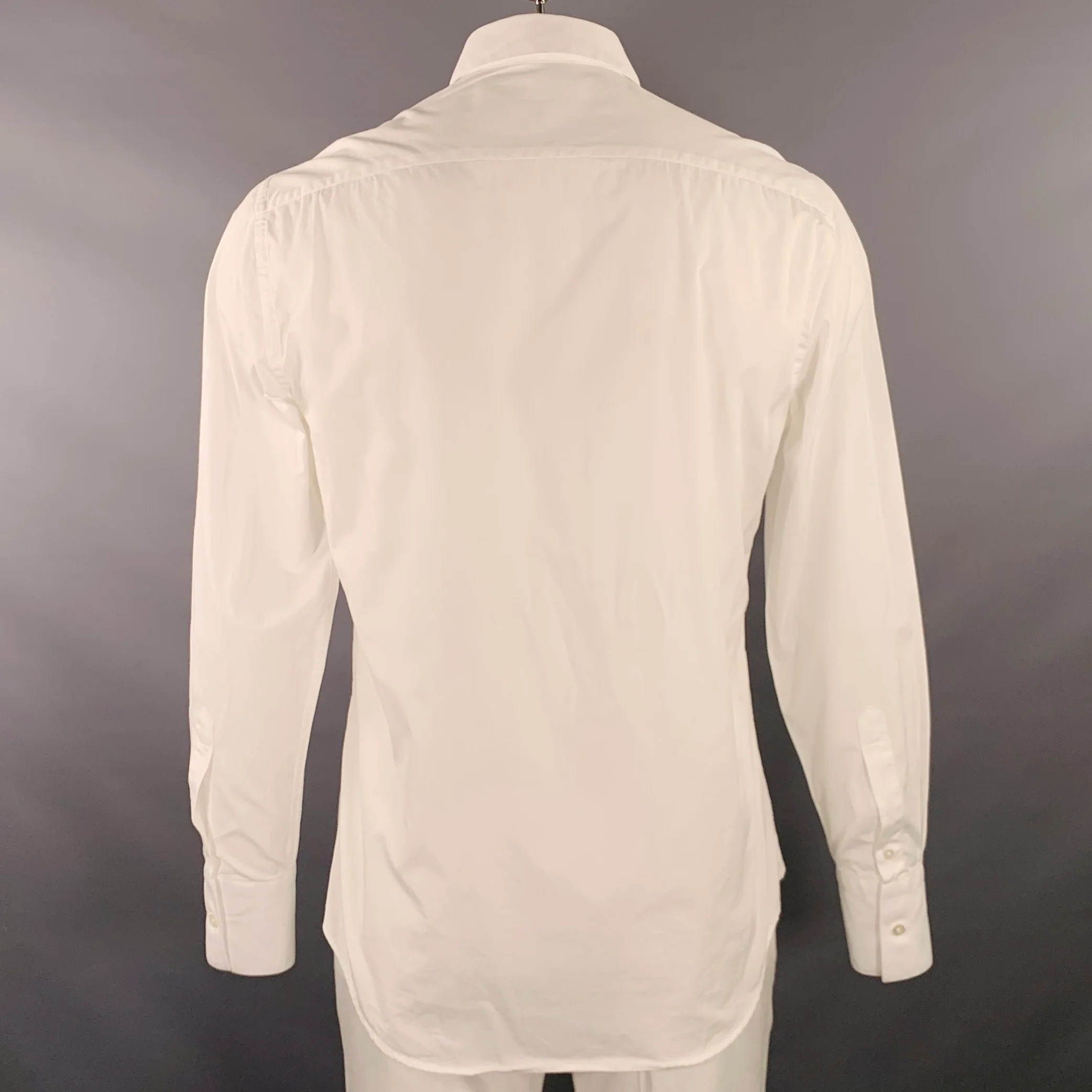 TRUSSELL Size XL White Embroidery Long Sleeve Shirt - Image 4