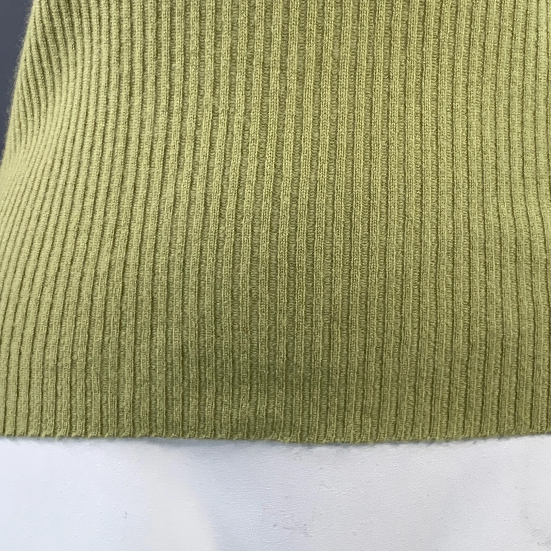 TSE Size L Green Cashmere Rib Knit Sleeveless Casual Top - Image 4